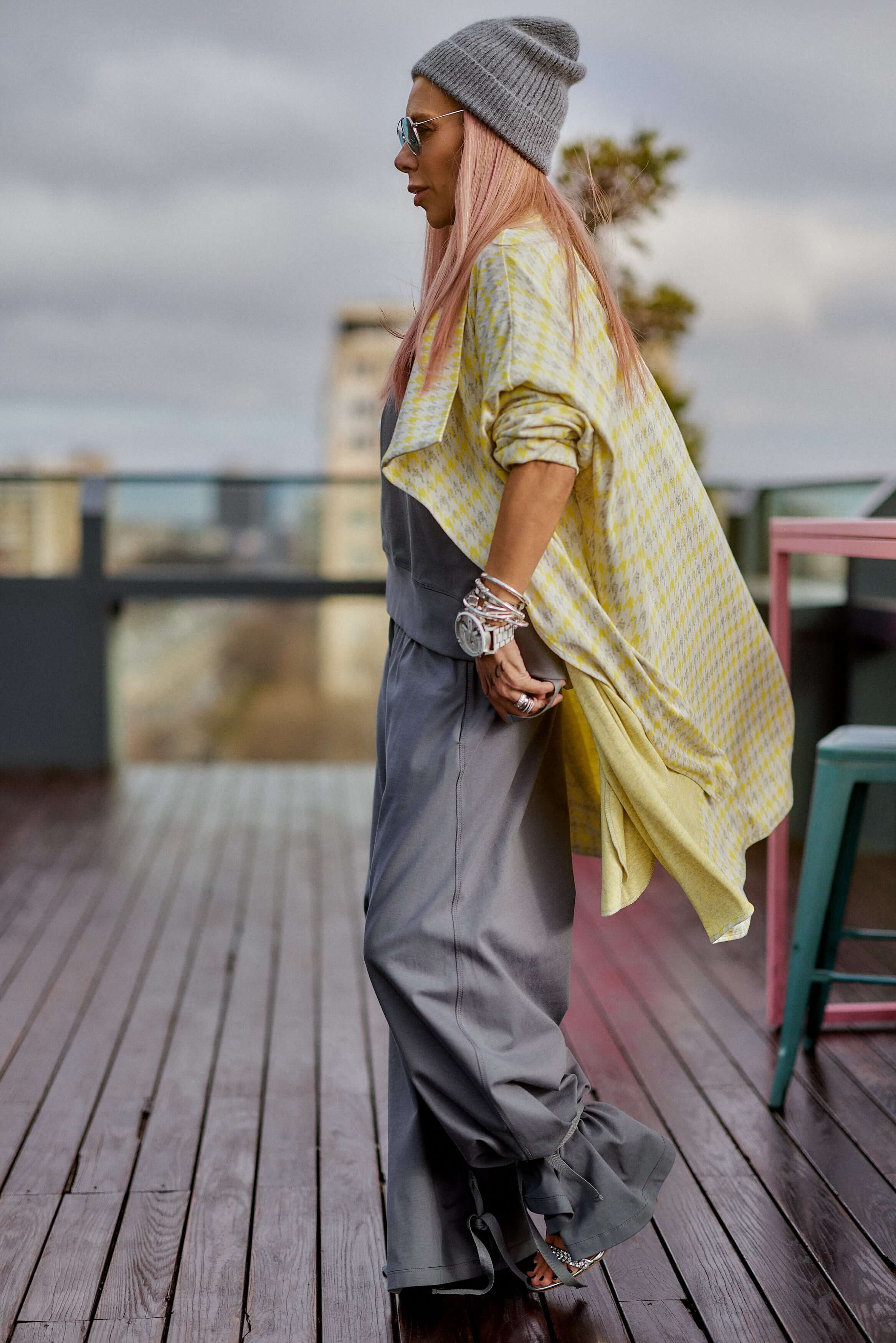 3-Piece Set – Grey with Houndstooth Vest - Image 10
