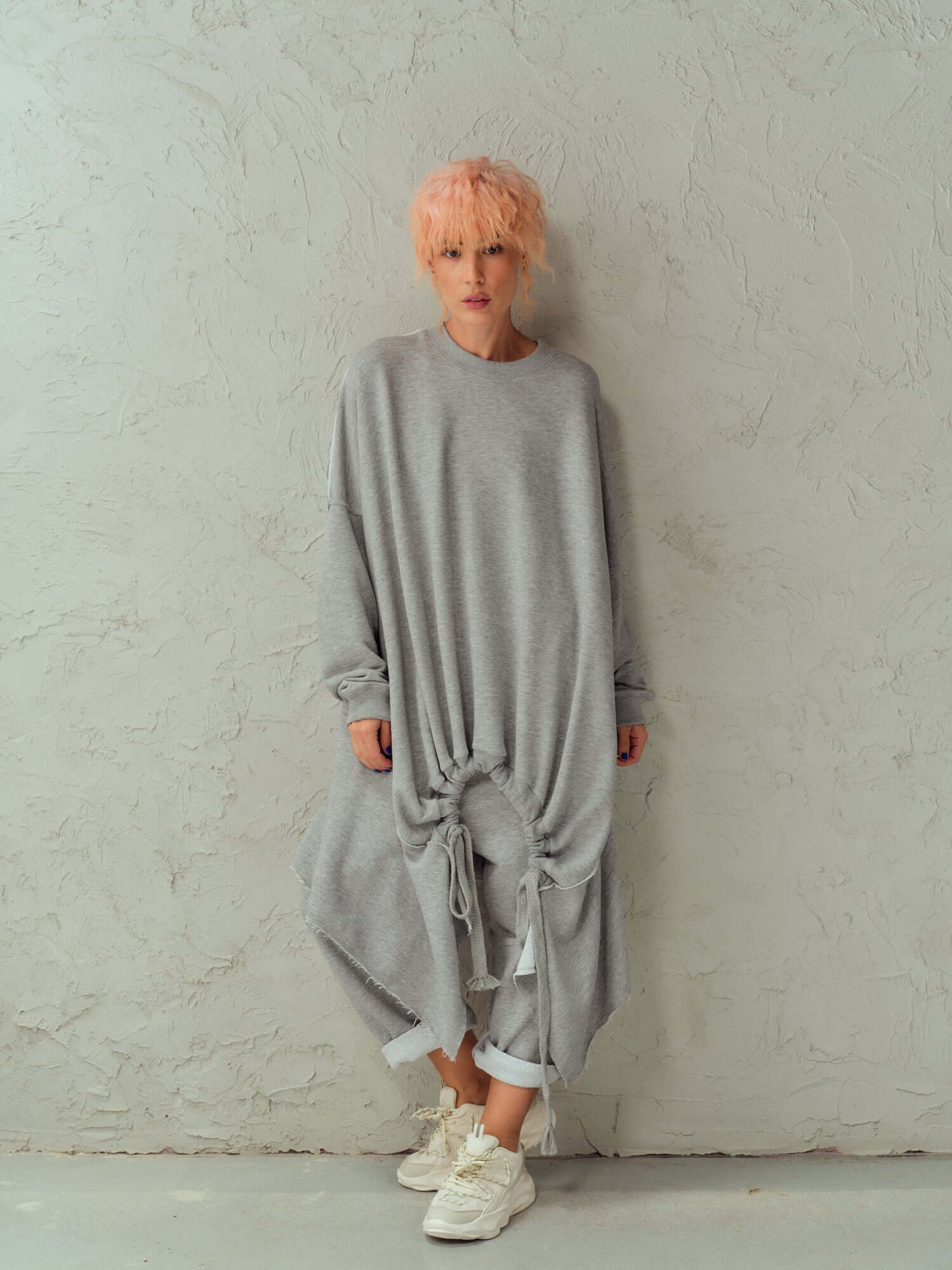 Asymmetric Grey Activewear Set - Image 3