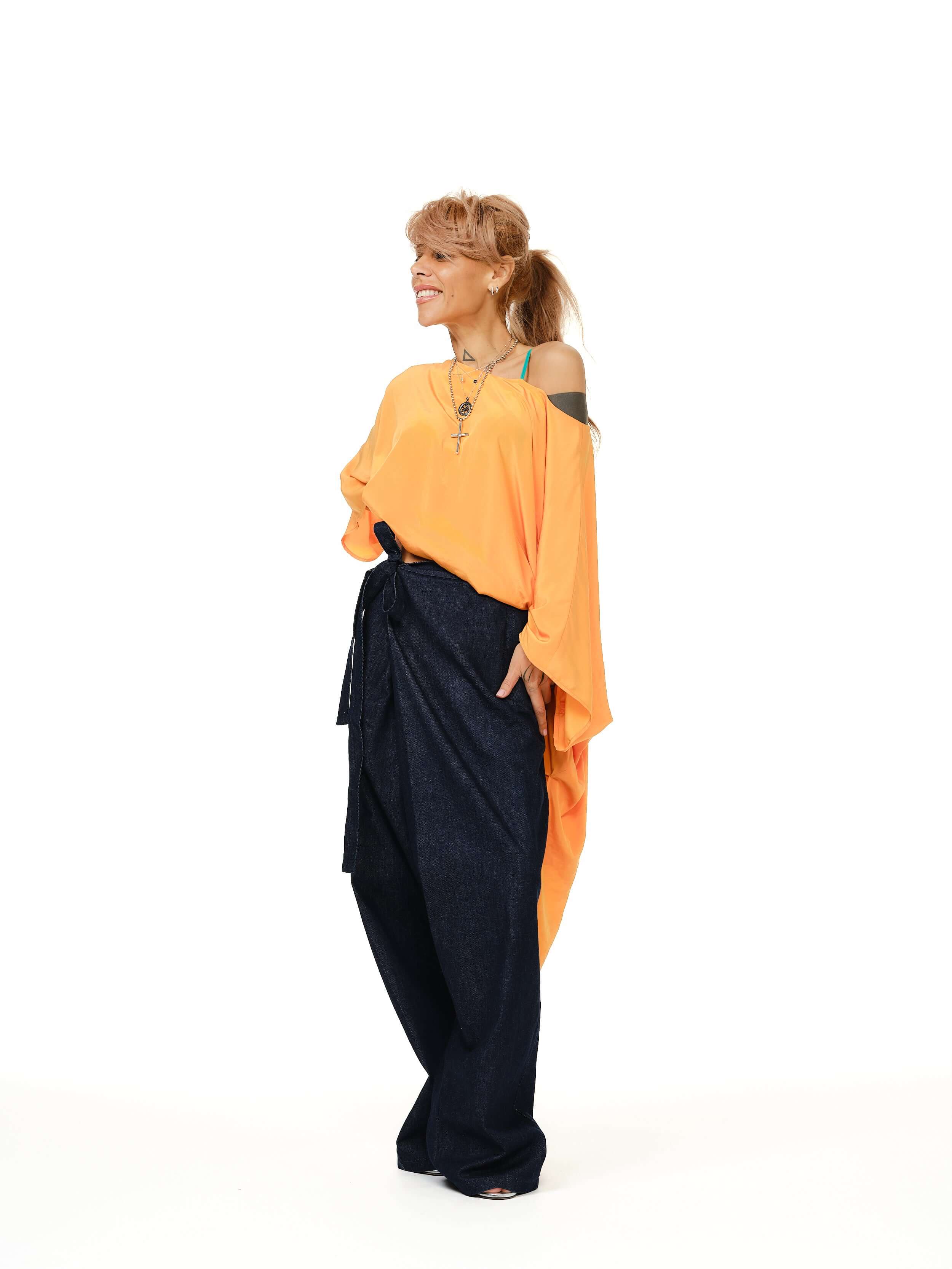 Orange Oversized Мaxi Tunic - Image 5