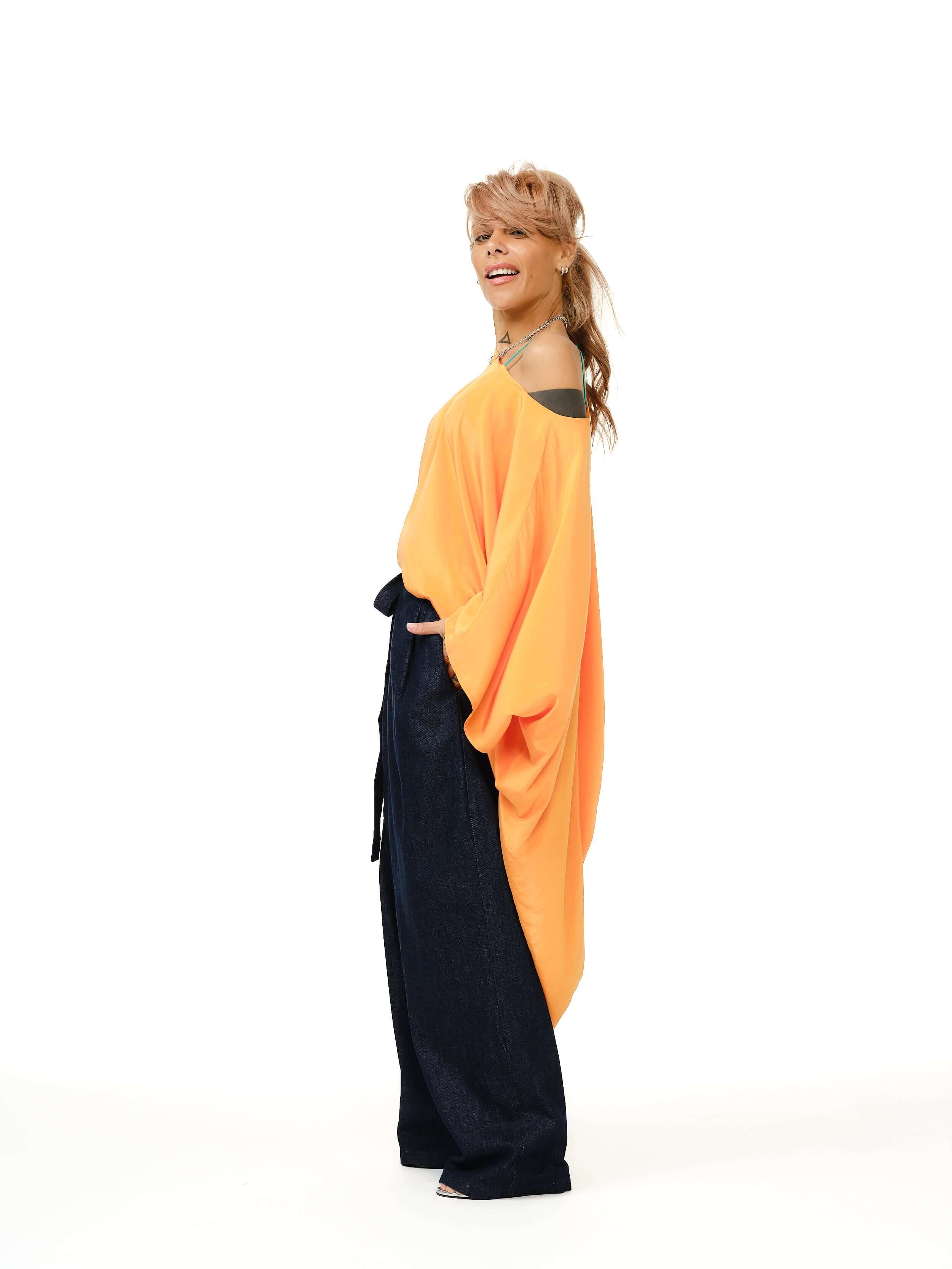 Orange Oversized Мaxi Tunic - Image 6