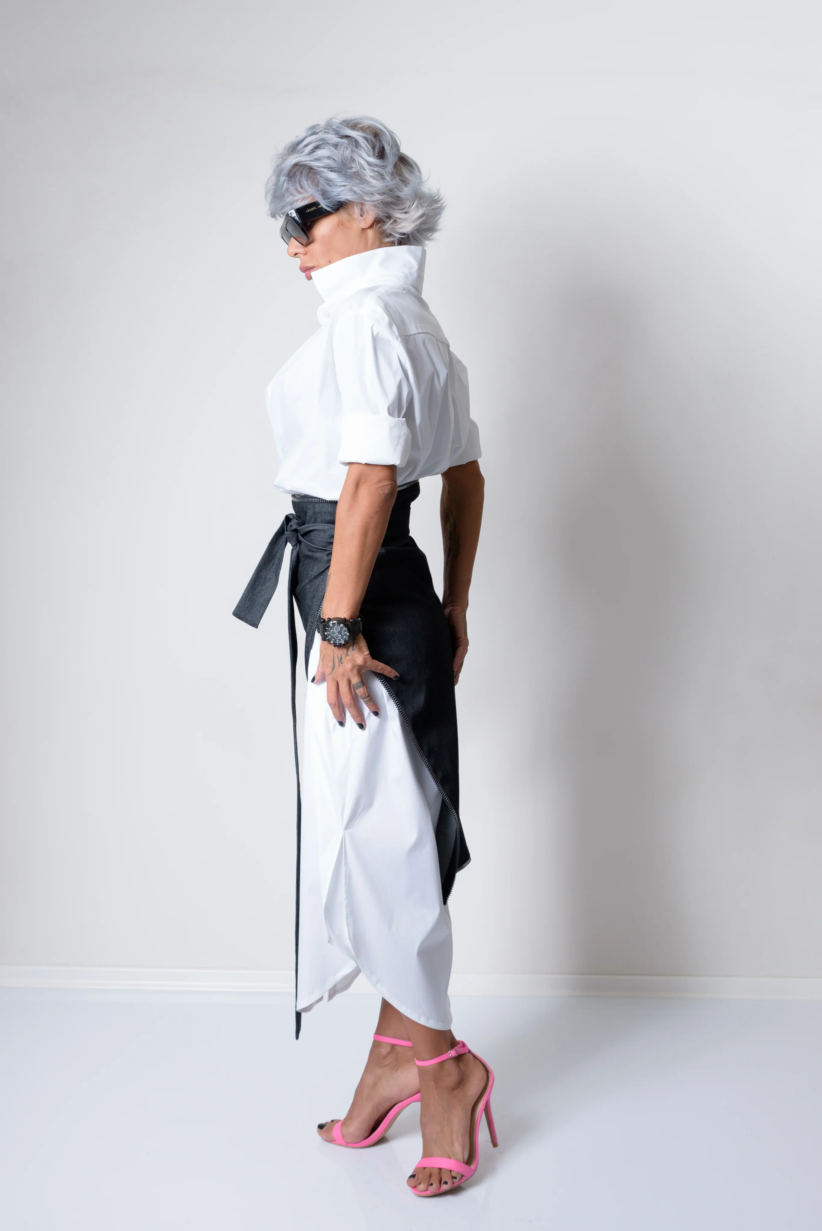Maxi Oversized White Shirt Dress - Image 14