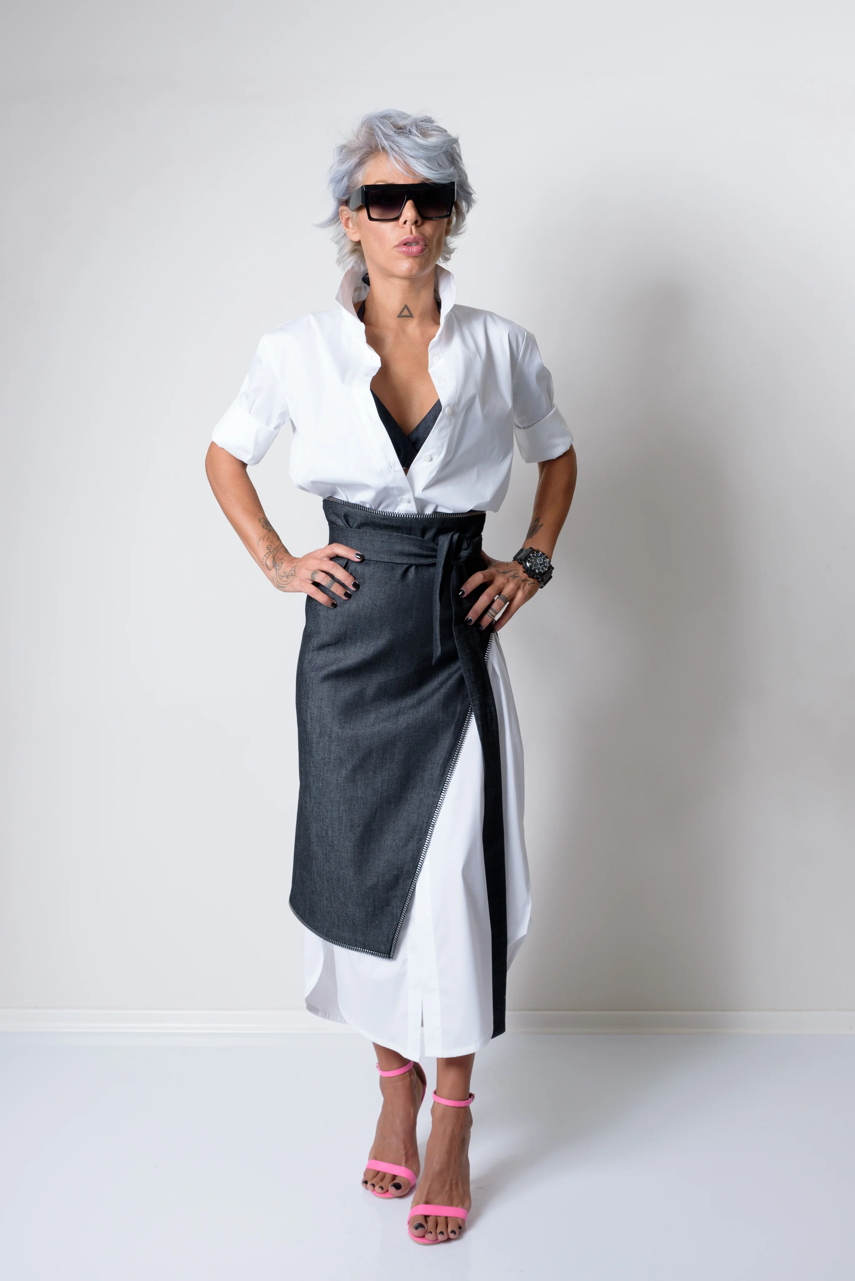 Maxi Oversized White Shirt Dress - Image 3