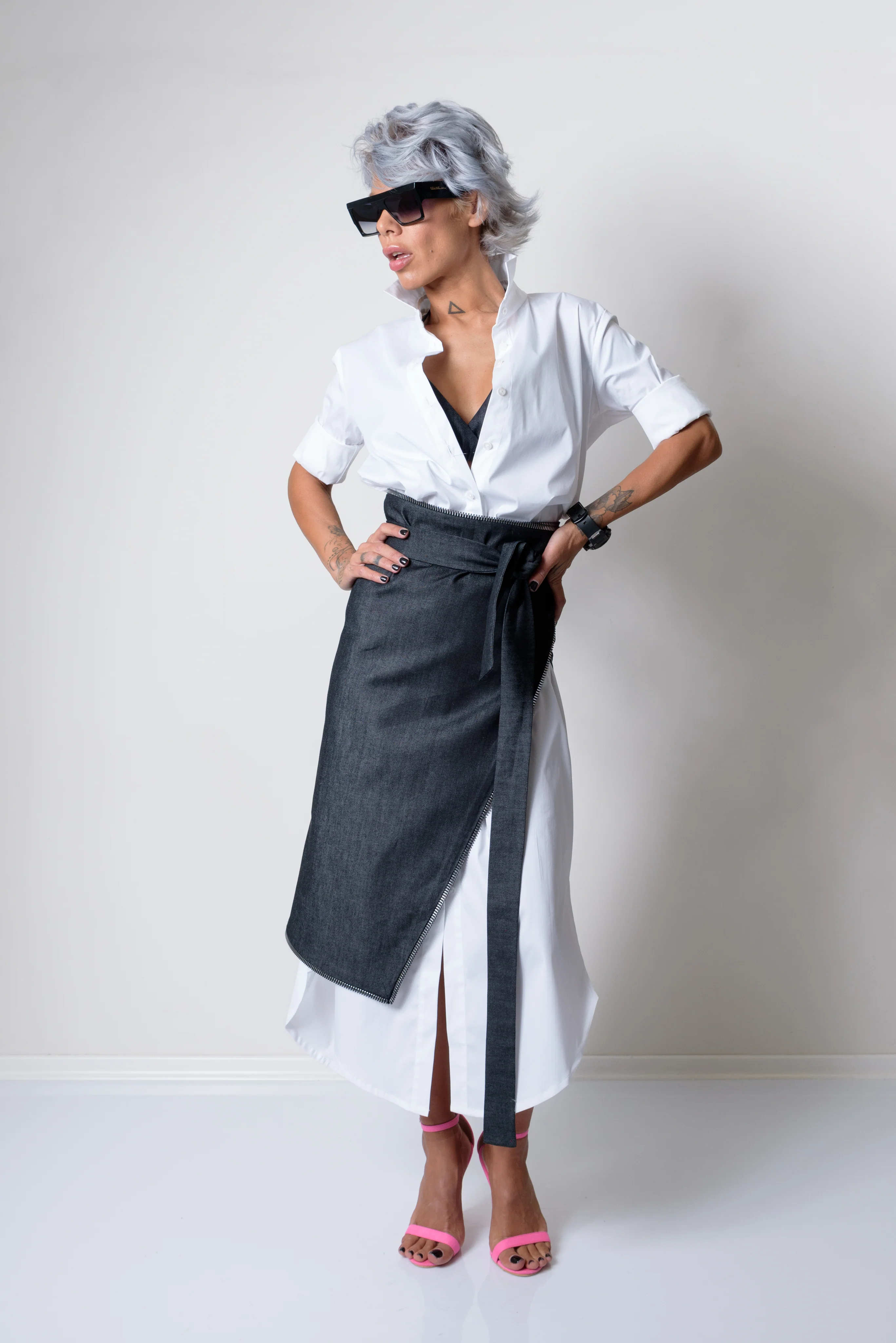 Maxi Oversized White Shirt Dress - Image 7