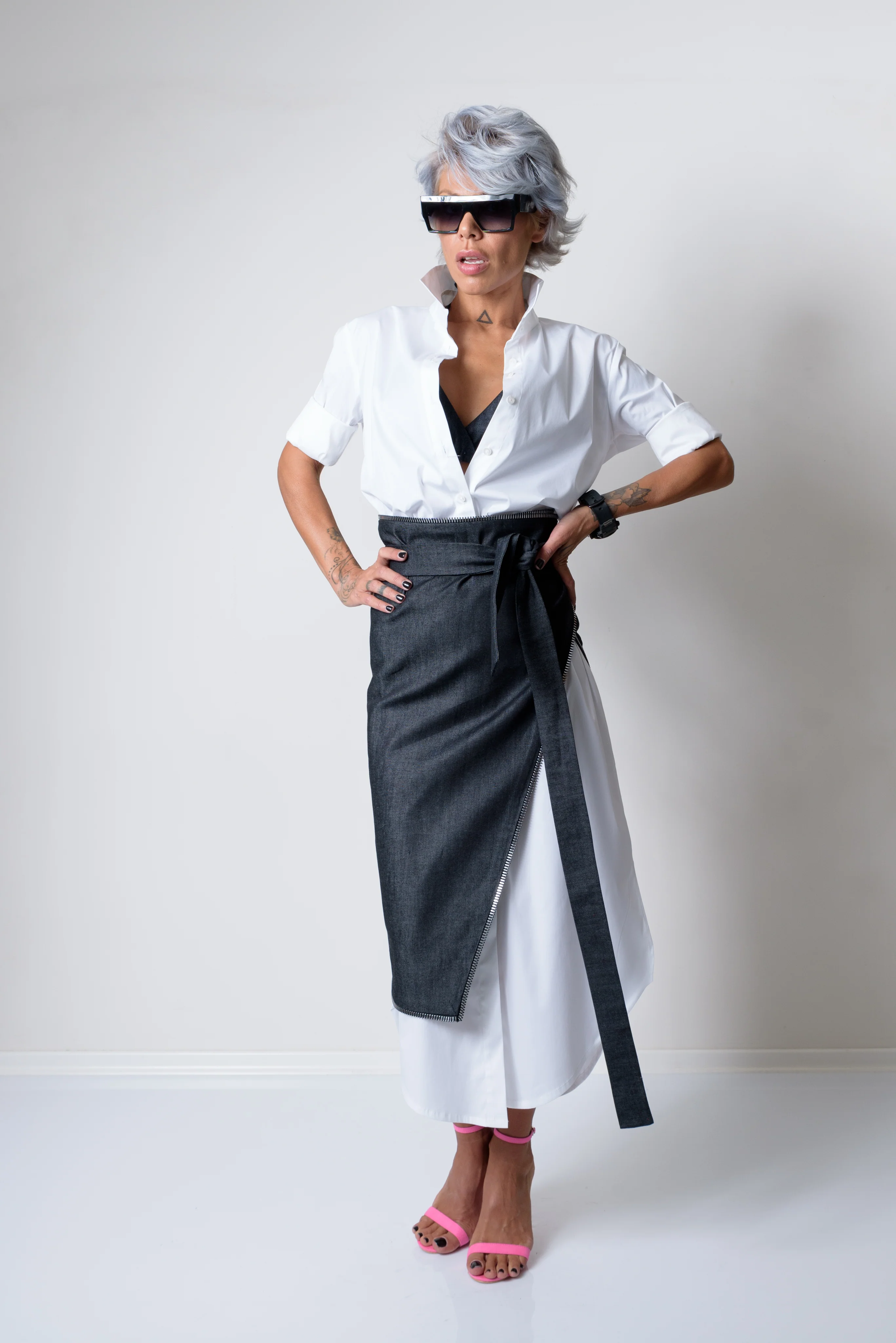 Maxi Oversized White Shirt Dress - Image 8