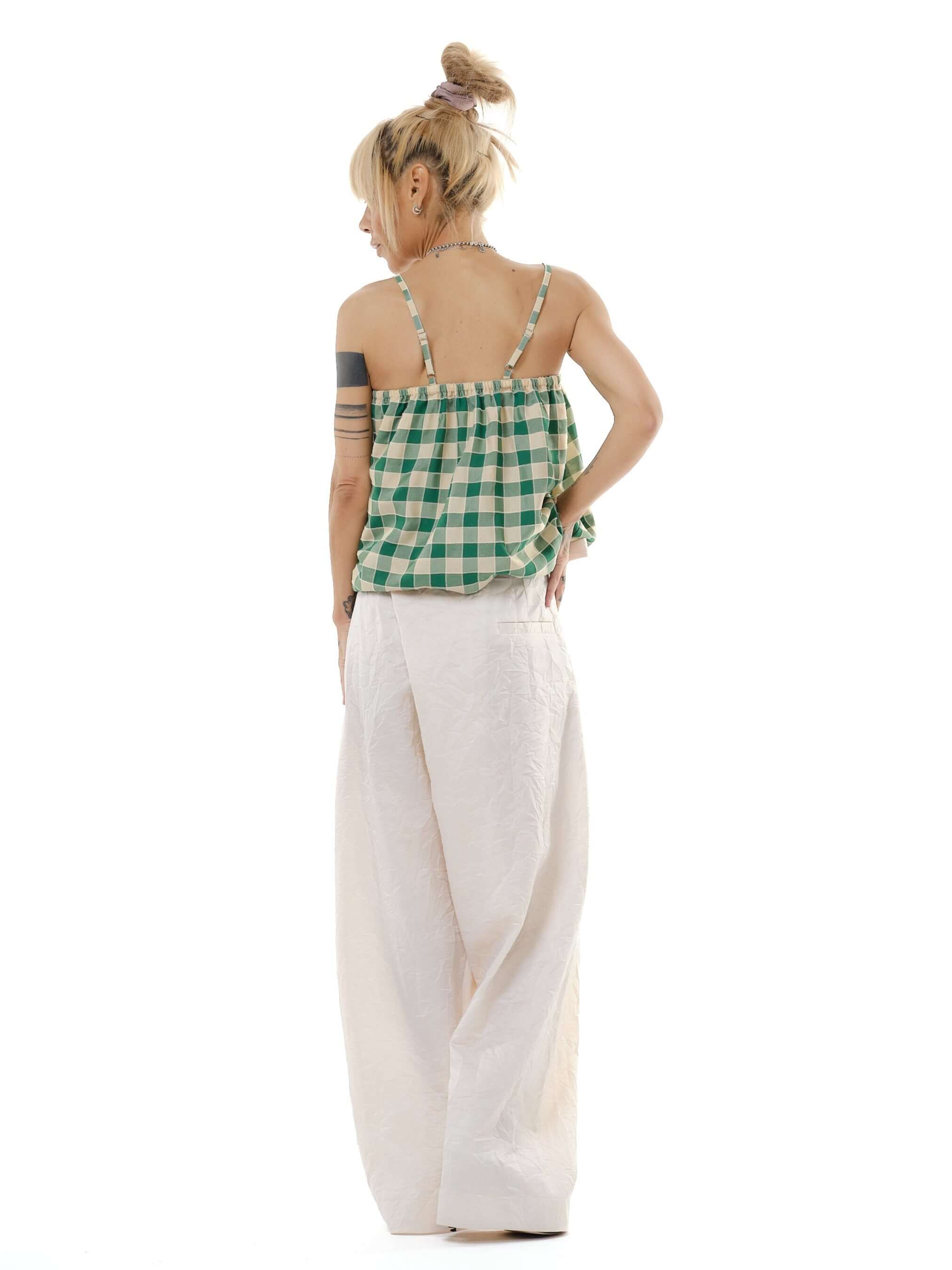 Beige Linen Tie-Waist Pants - Image 7