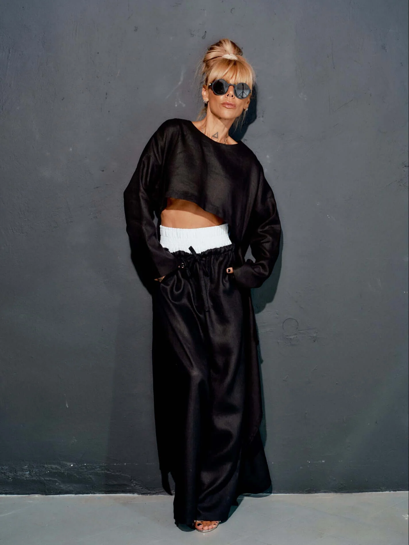 Black Co-Ord Set with Tunic and Pants