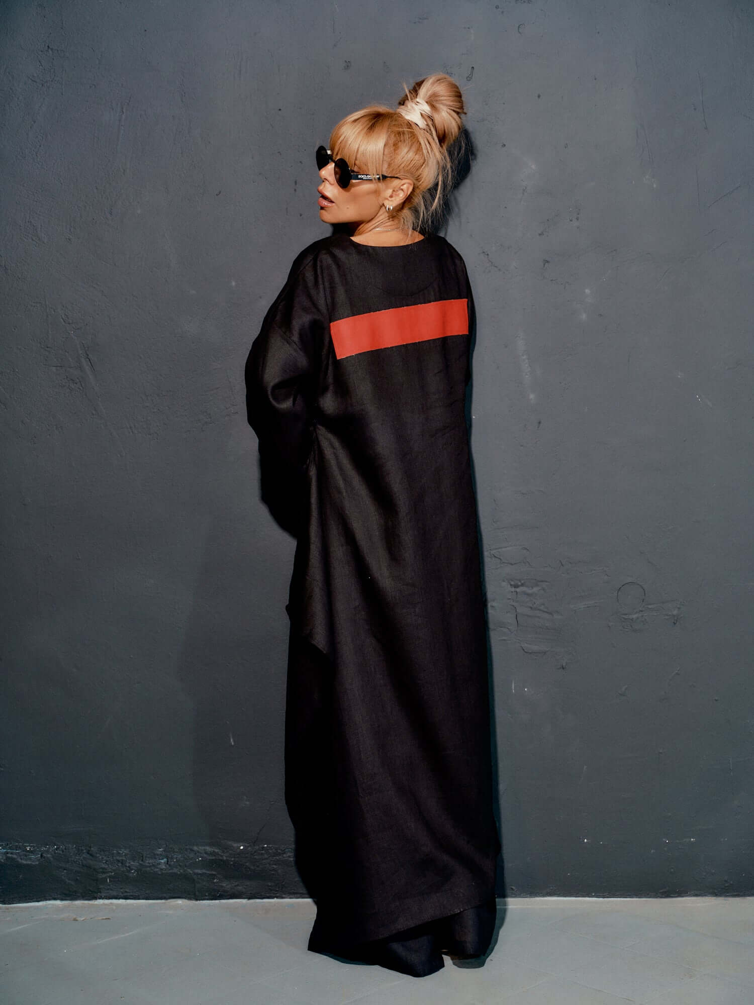 Black Co-Ord Set with Tunic and Pants - Image 2