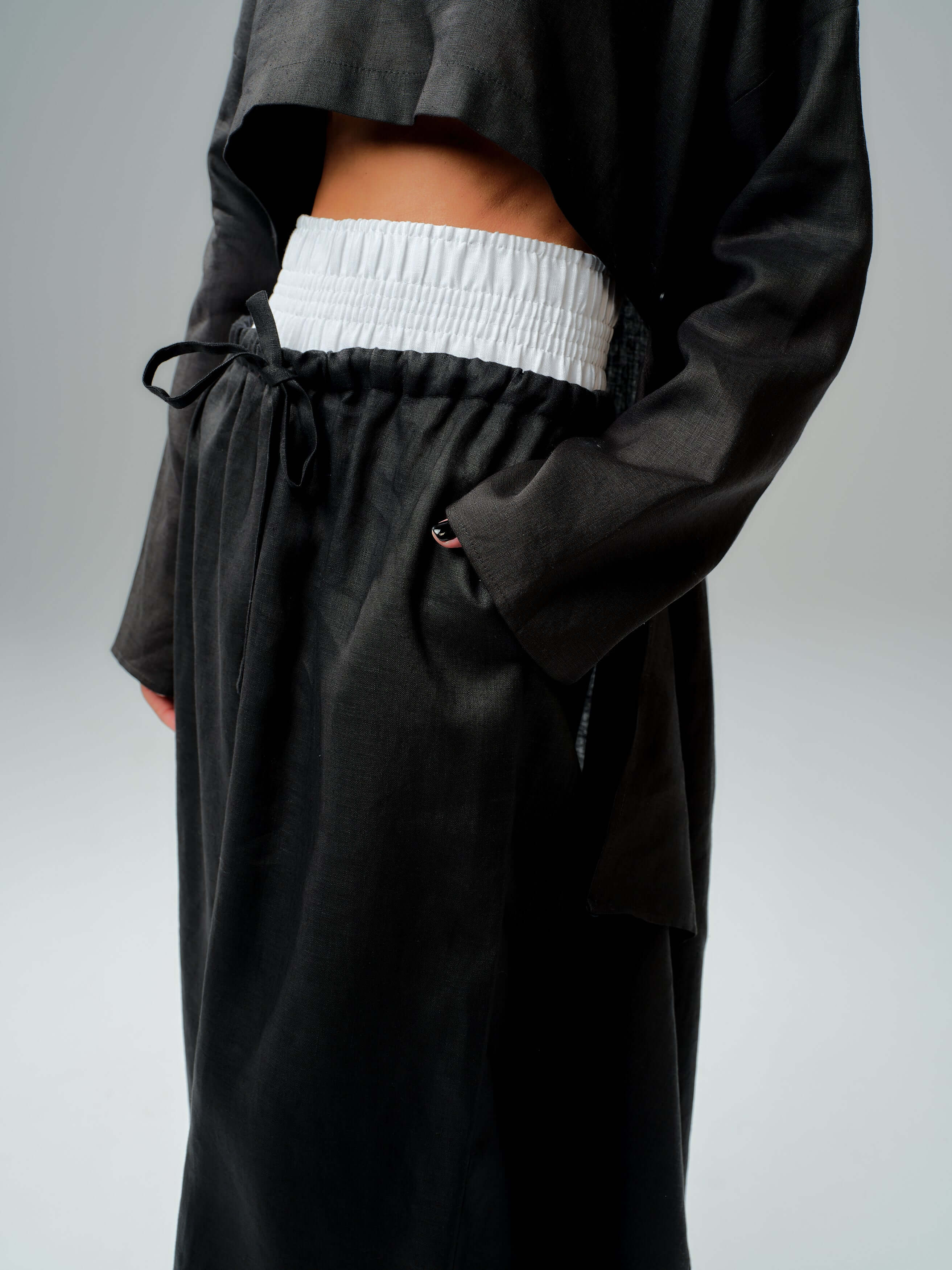 Black Co-Ord Set with Tunic and Pants - Image 5