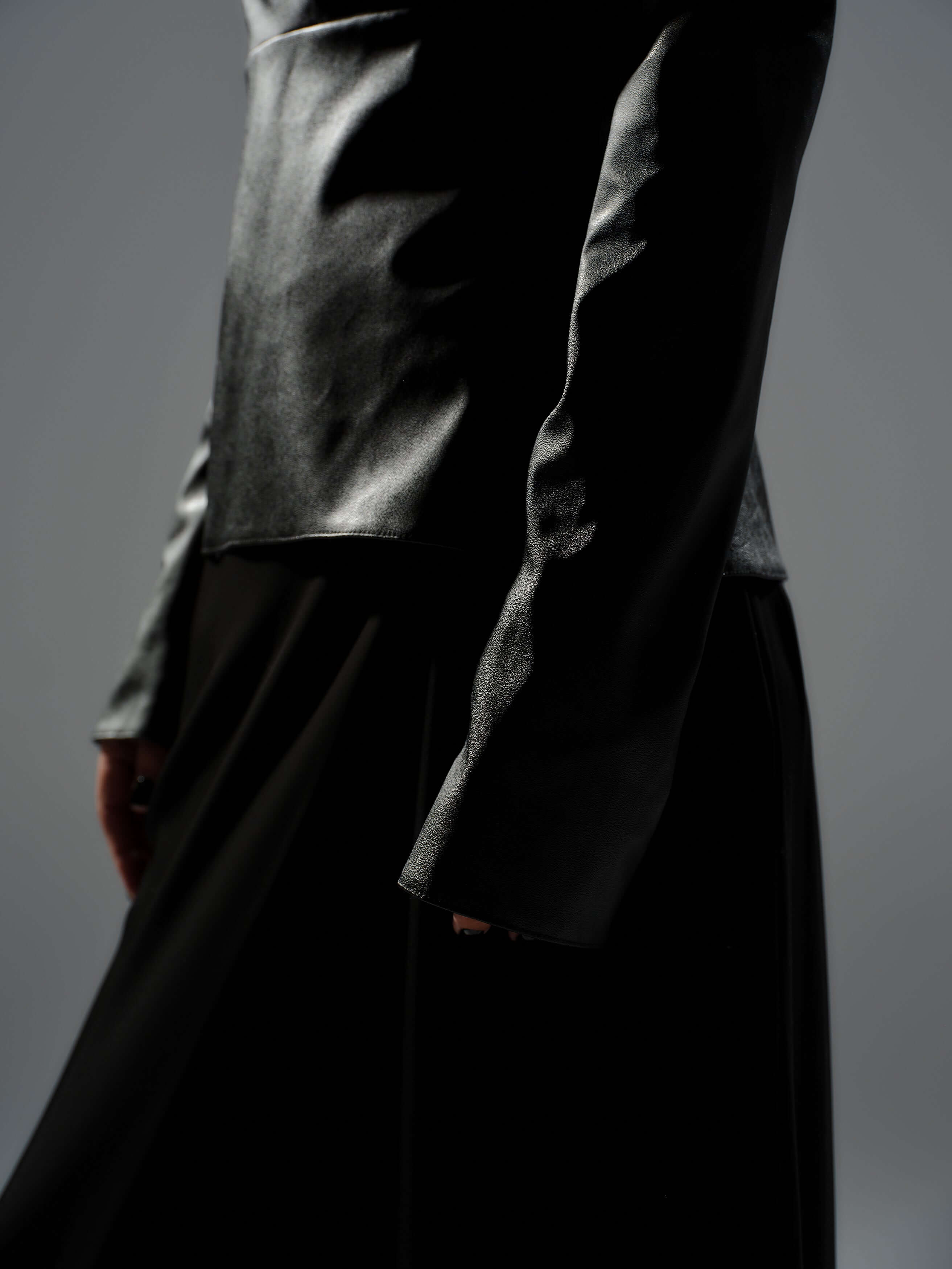 Black Faux Leather Top - Image 5