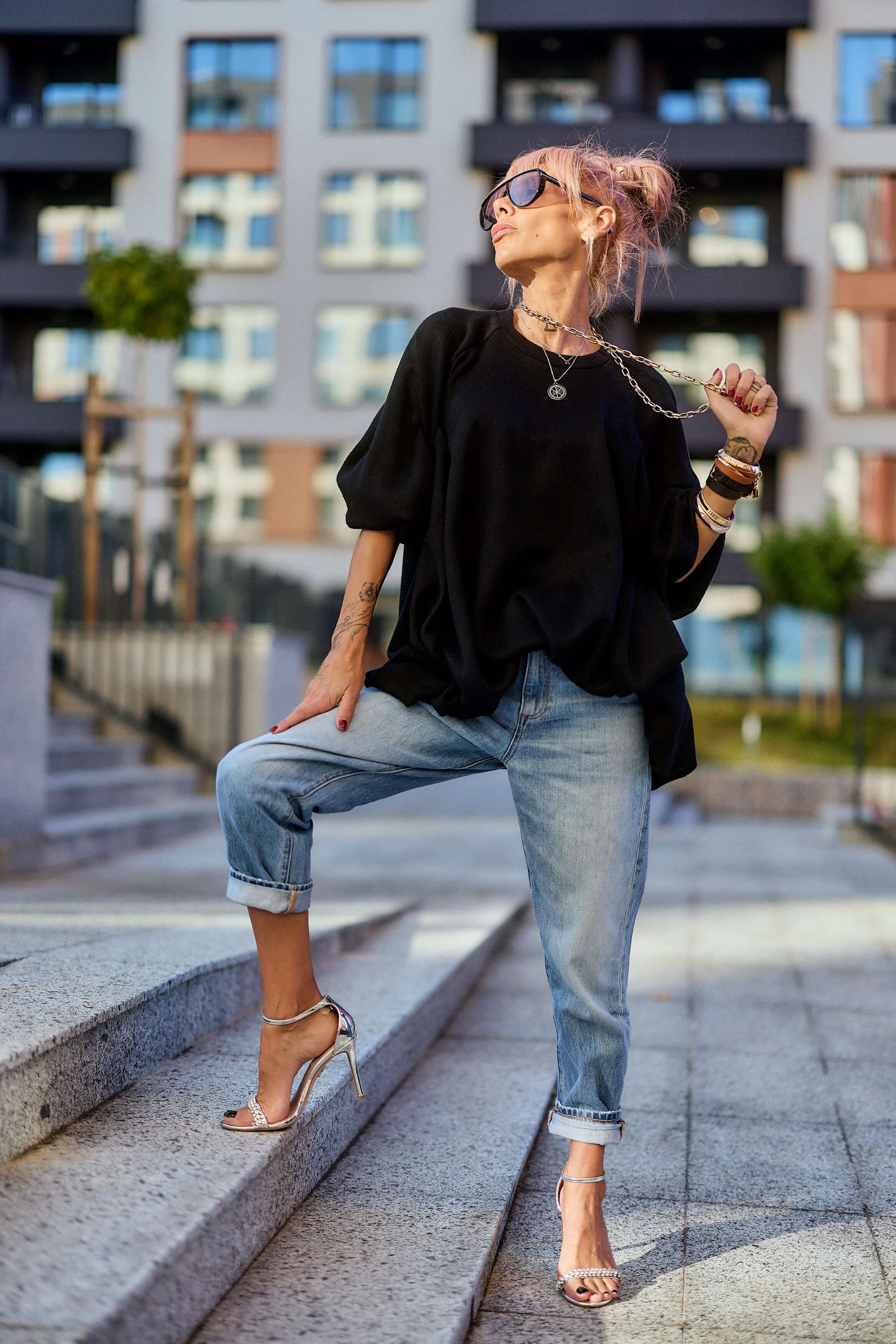 Black Oversized Sweater - Image 2