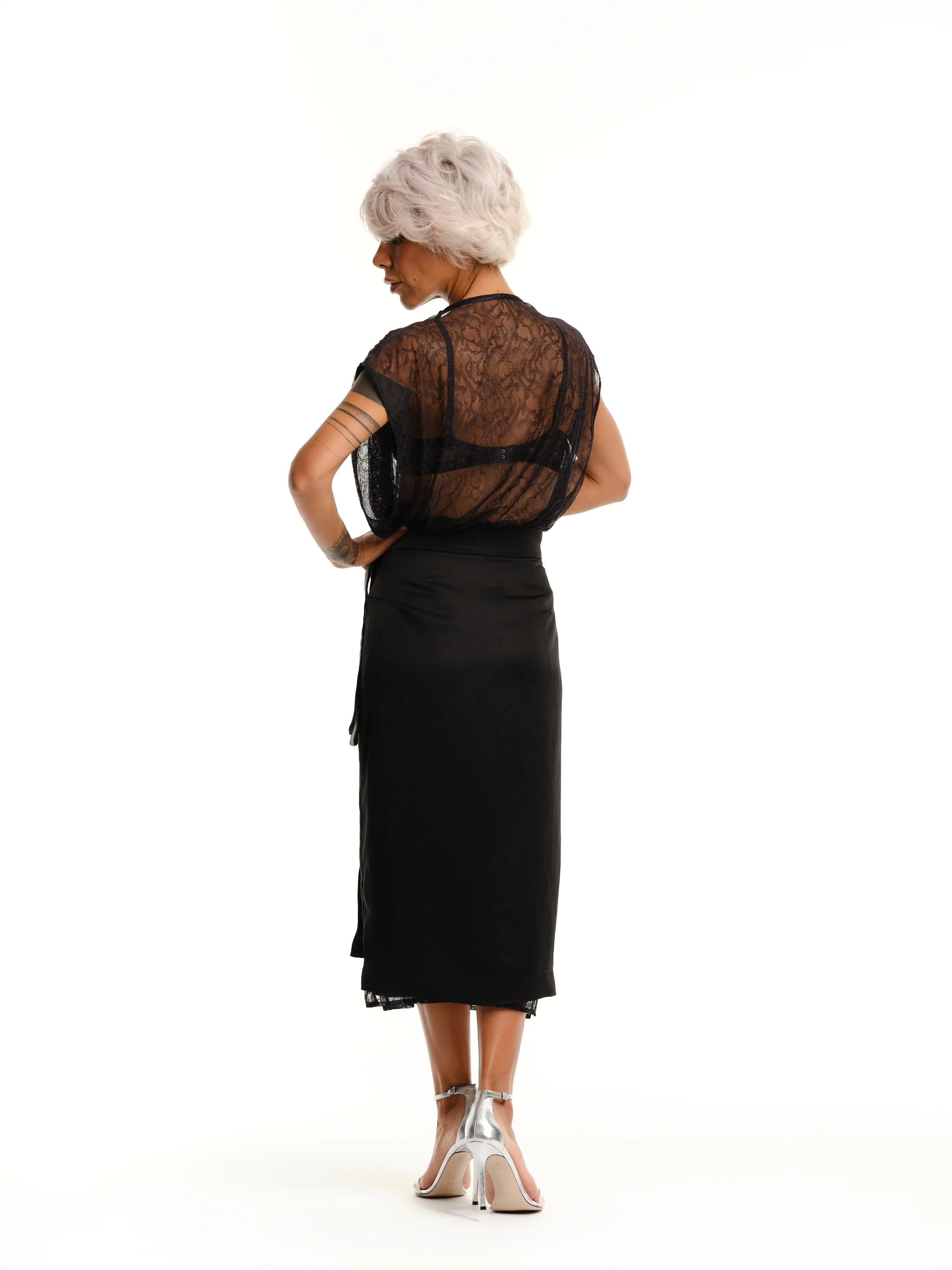 Lace Dress and Wrap Skirt Co-Ord Set - Image 8