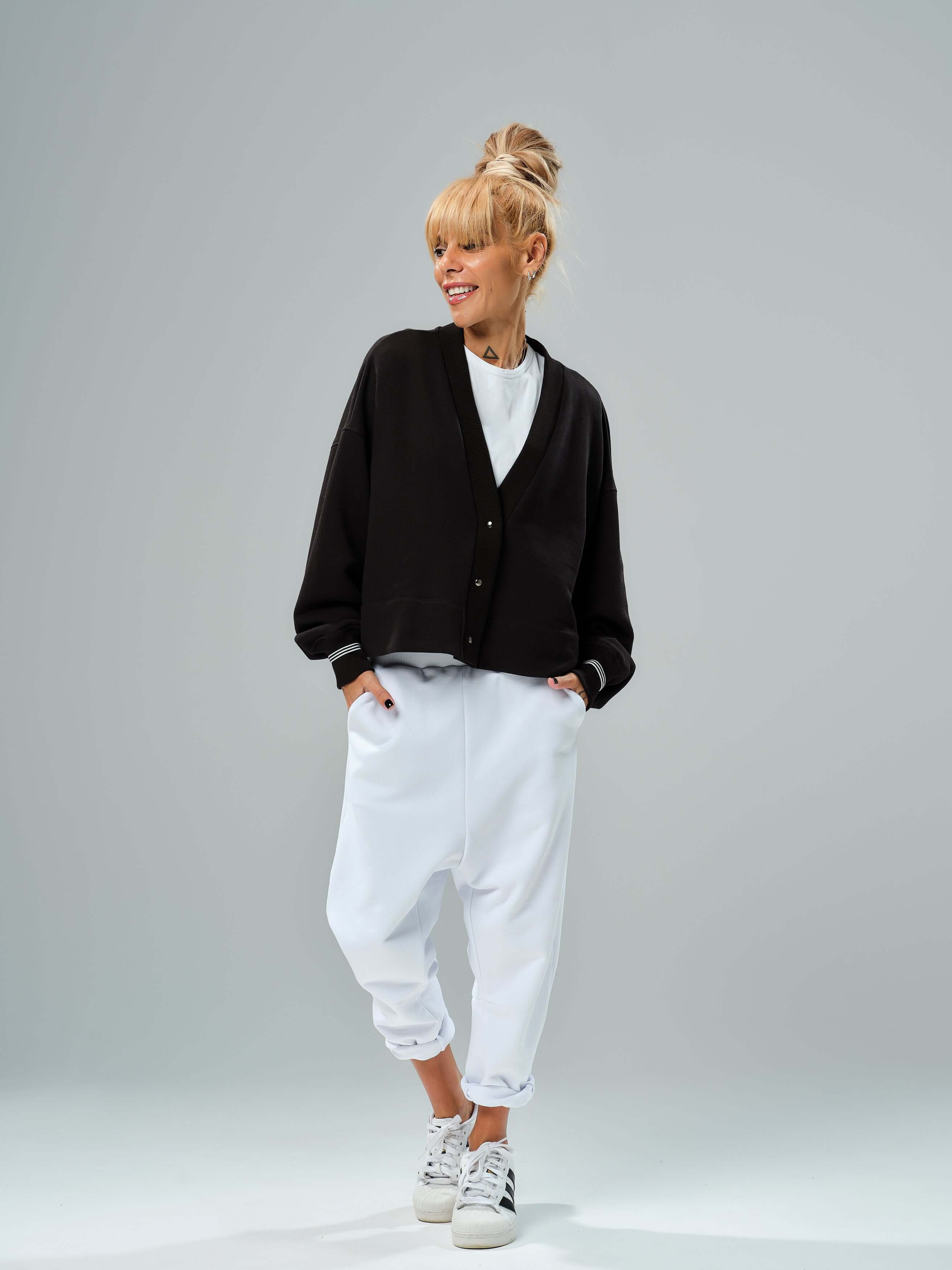Black Snap-Button Jacket - Image 6