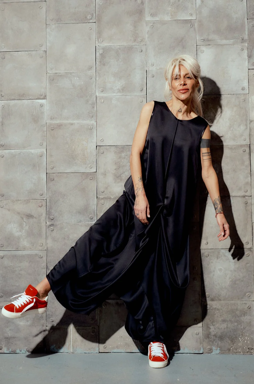 Black Softly Structured Jumpsuit - Image 3