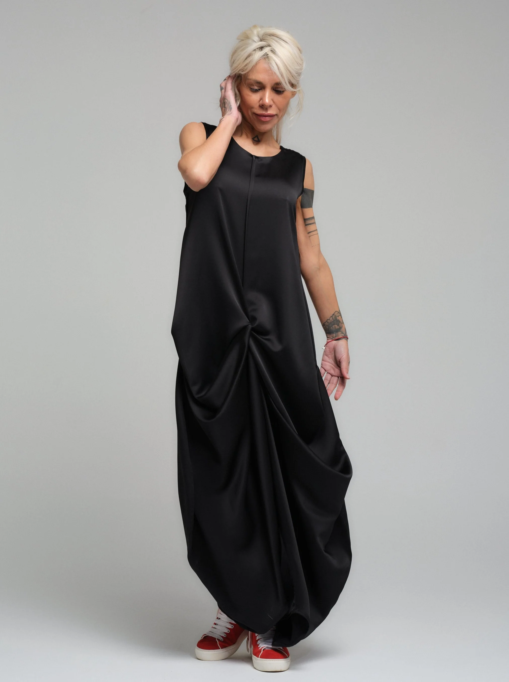 Black Softly Structured Jumpsuit - Image 4