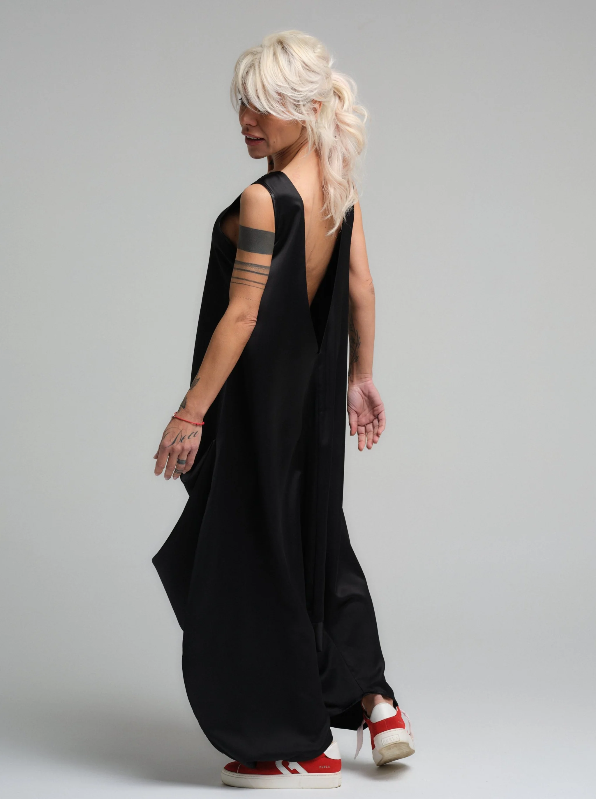 Black Softly Structured Jumpsuit - Image 9