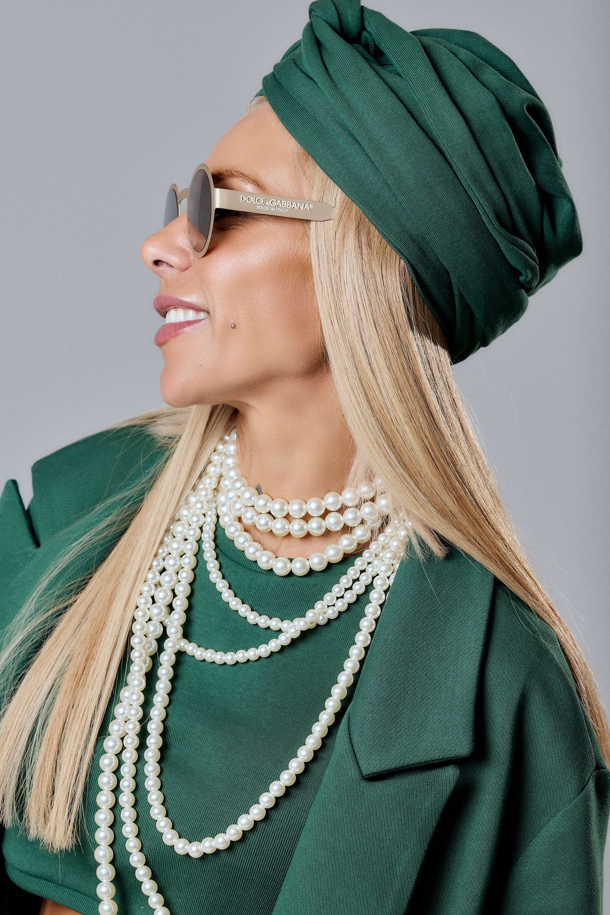 Emerald Green Turban Hat - Image 3