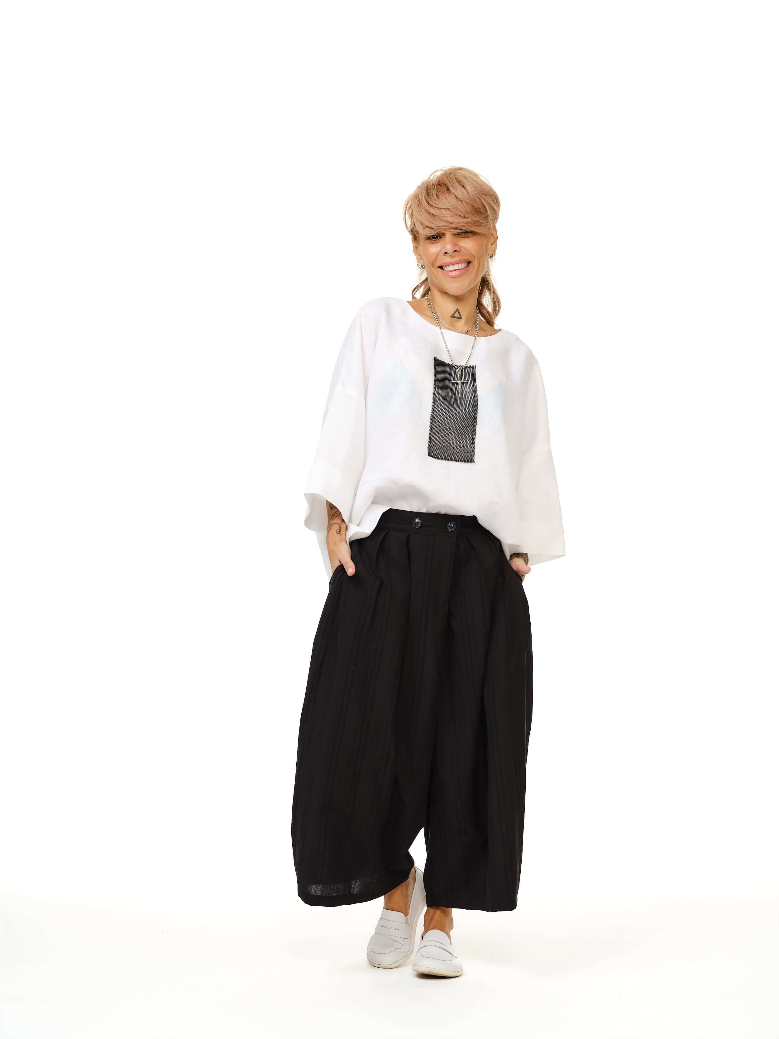 Boxy Linen-Cotton Top - Image 3