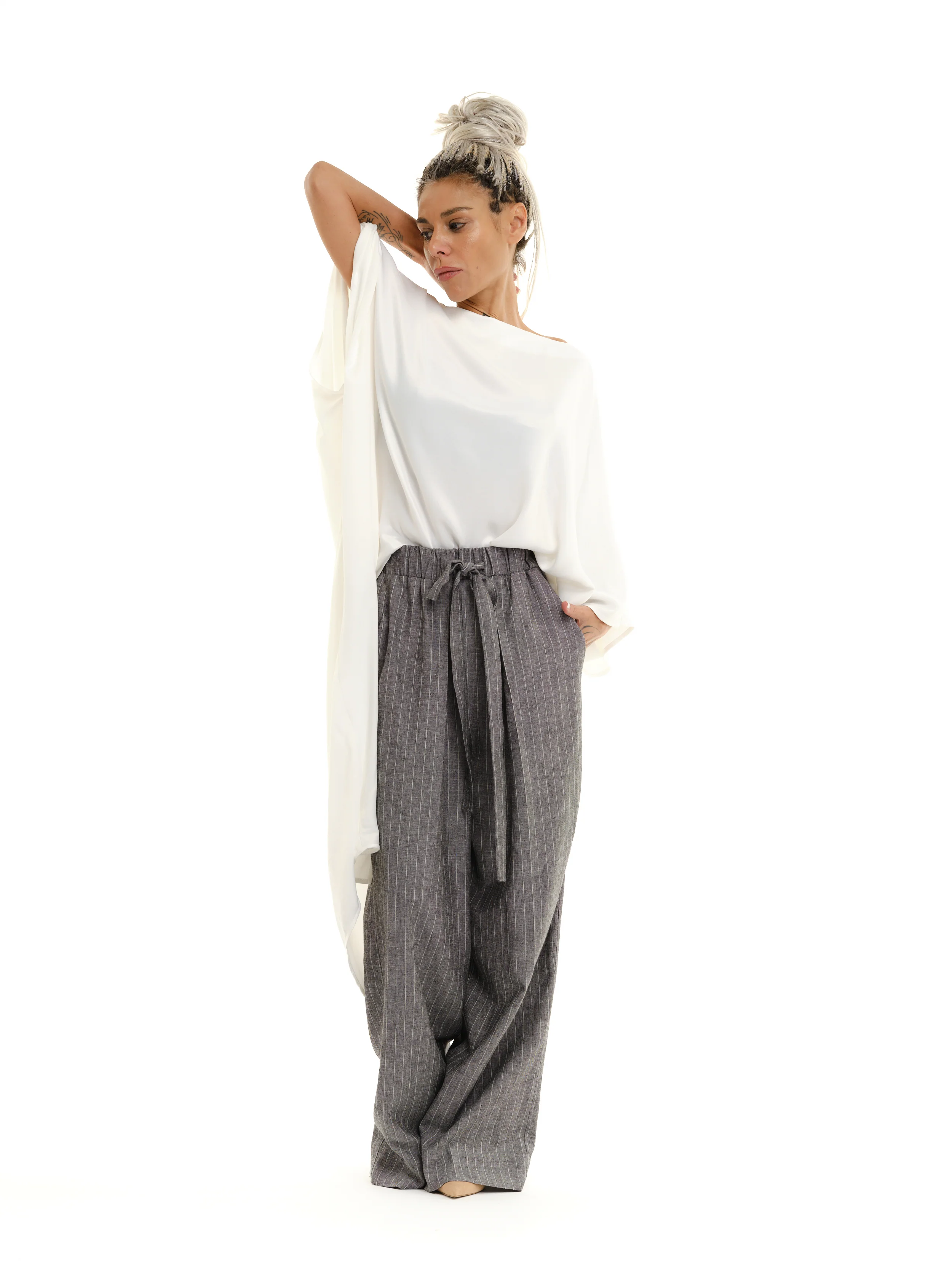 Off-The-Shoulder Maxi Tunic in White - Image 15