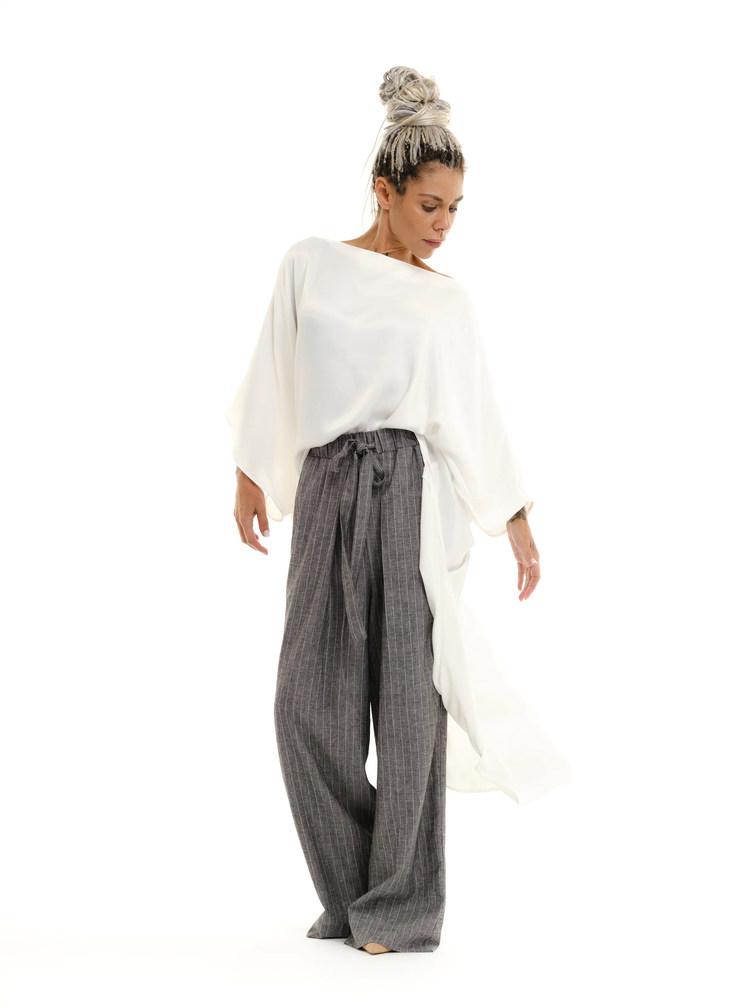 Off-The-Shoulder Maxi Tunic in White - Image 8