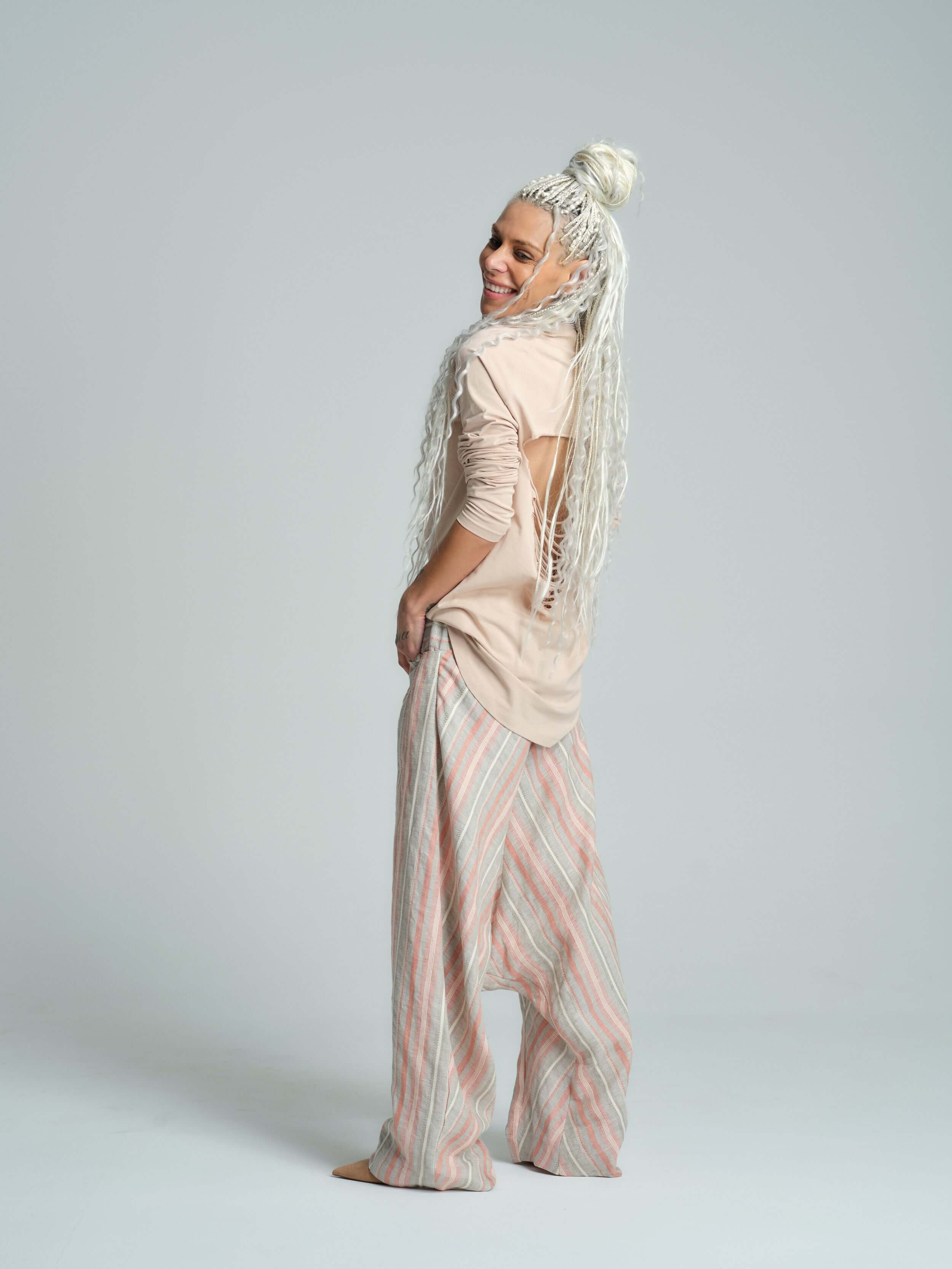 Cotton-Blend Distressed Open-Back Top - Image 2