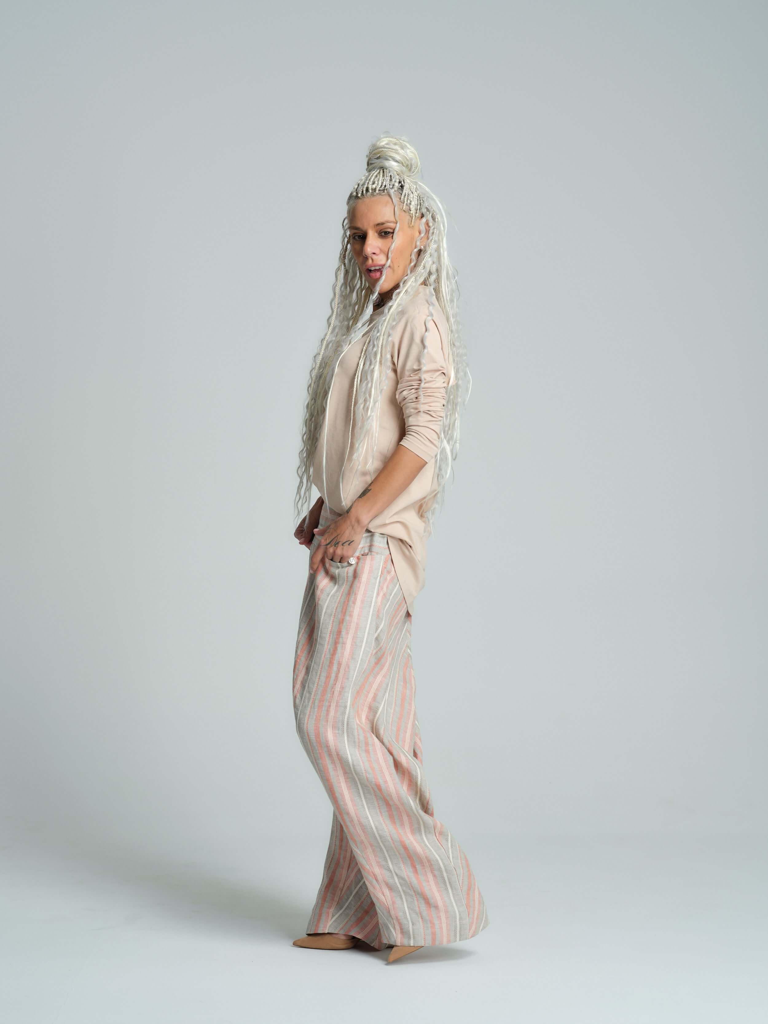 Cotton-Blend Distressed Open-Back Top - Image 4