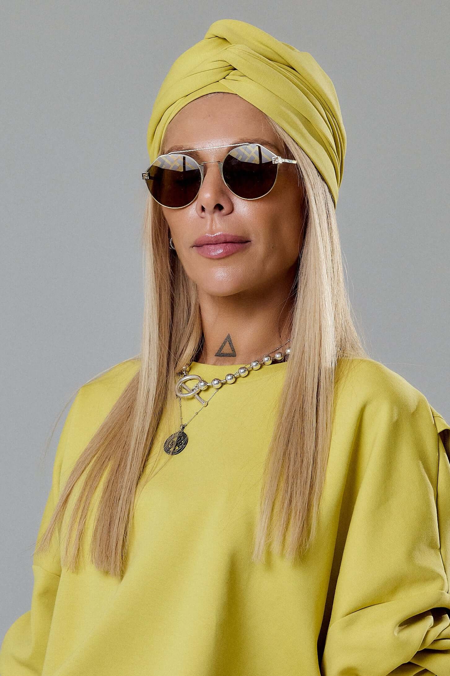 Dark Yellow Turban Hat - Image 3