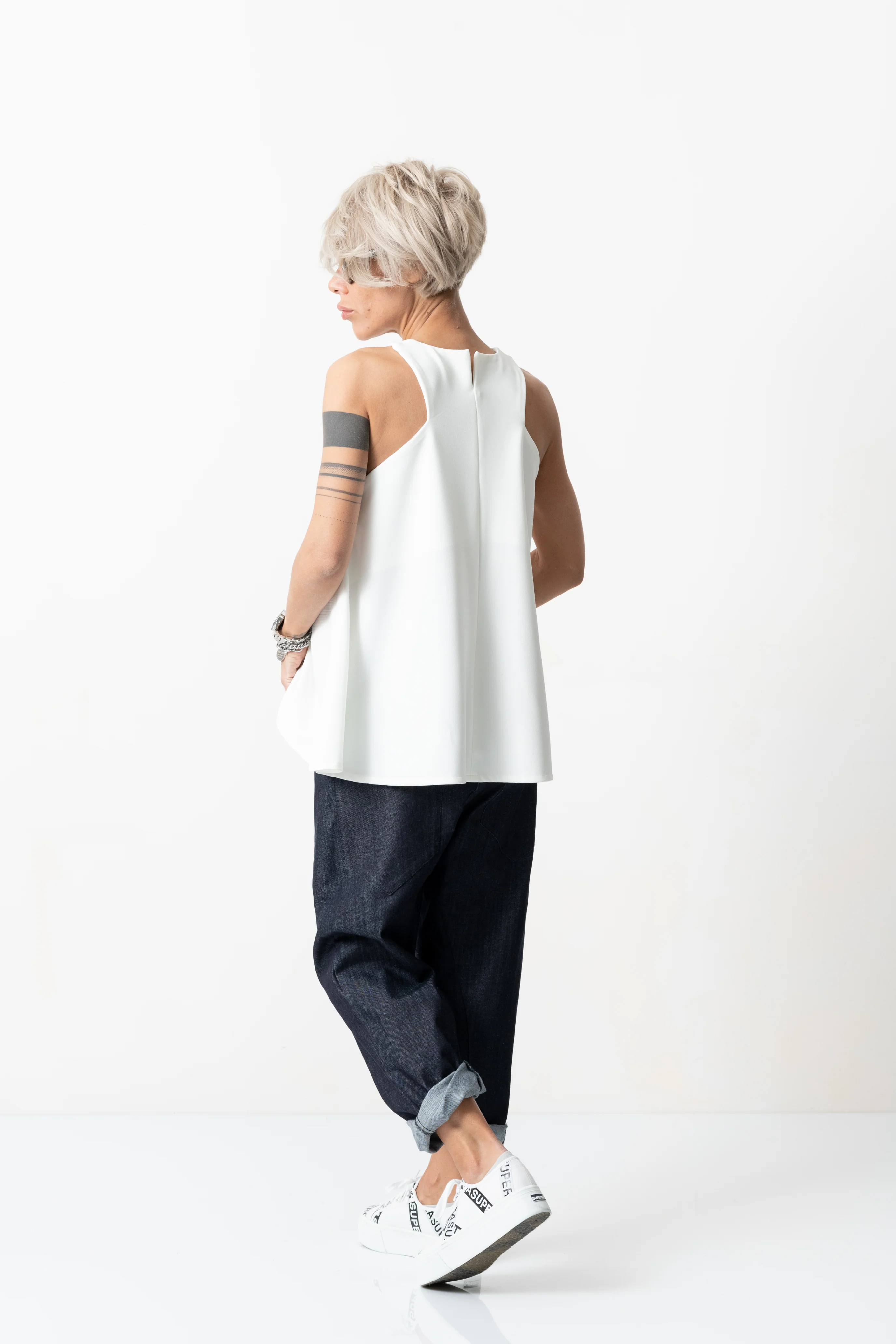 Denim Low Crotch Pants - Image 7
