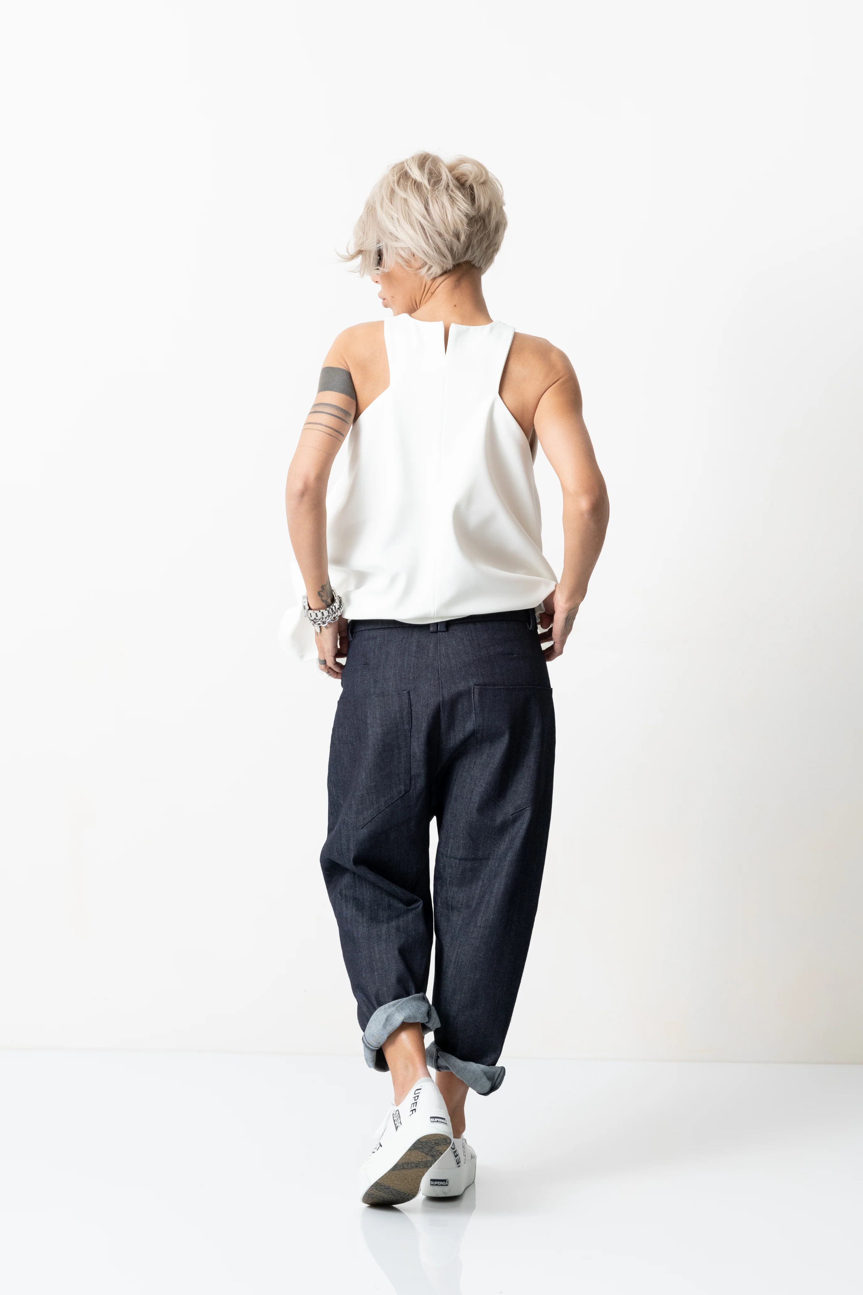 Denim Low Crotch Pants - Image 8