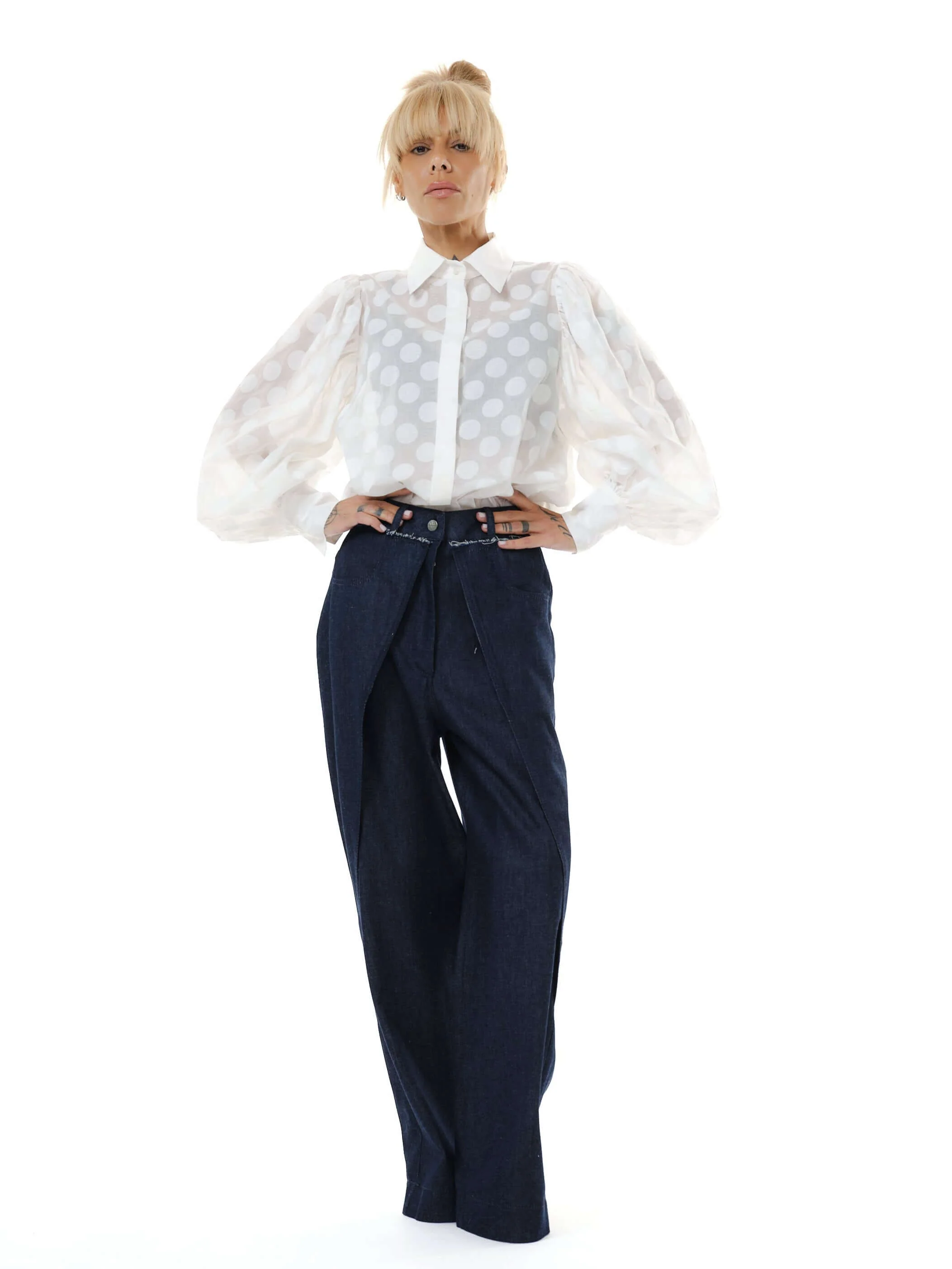 Denim Wide-Leg Jeans - Image 3