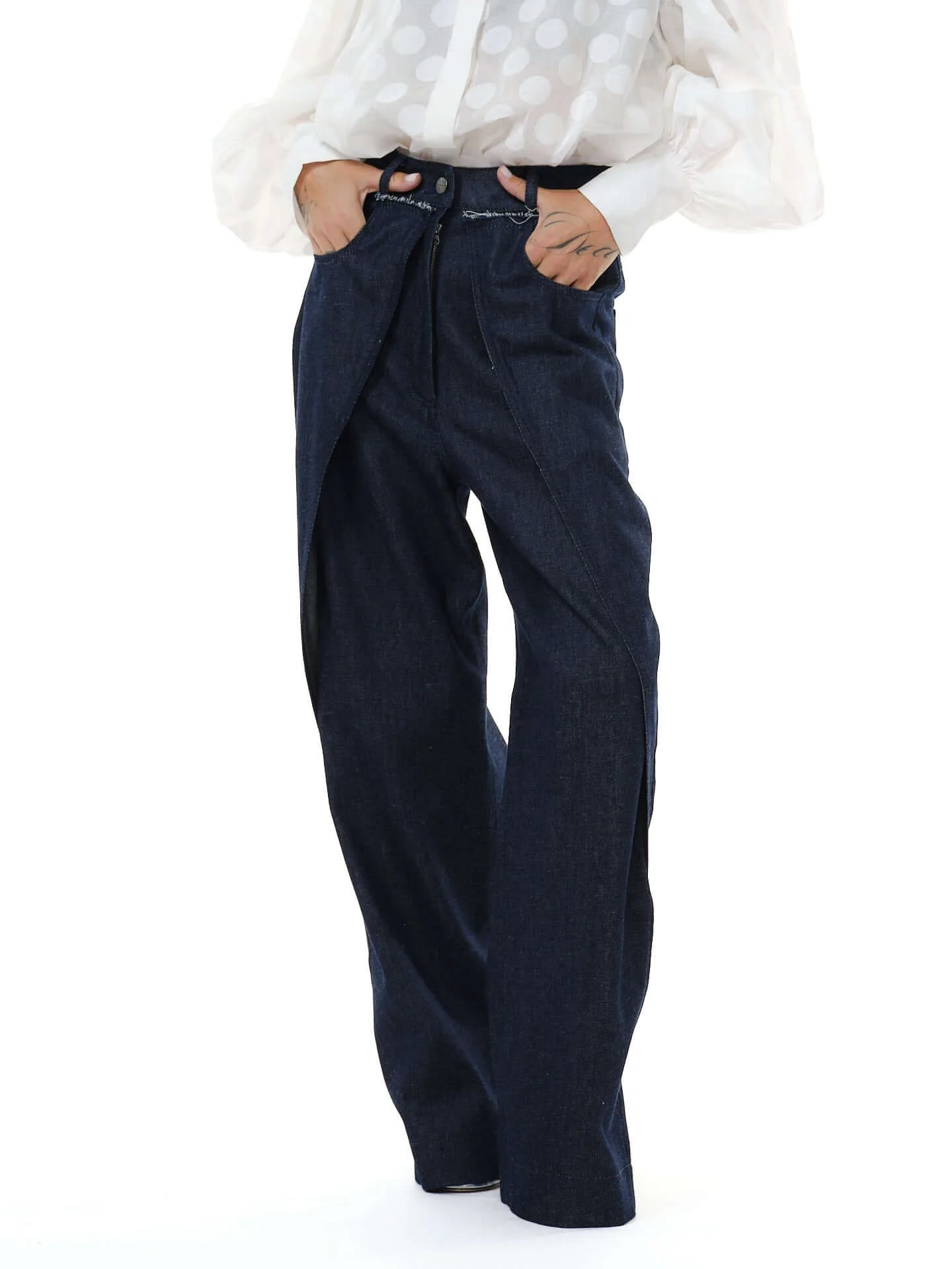 Denim Wide-Leg Jeans - Image 4