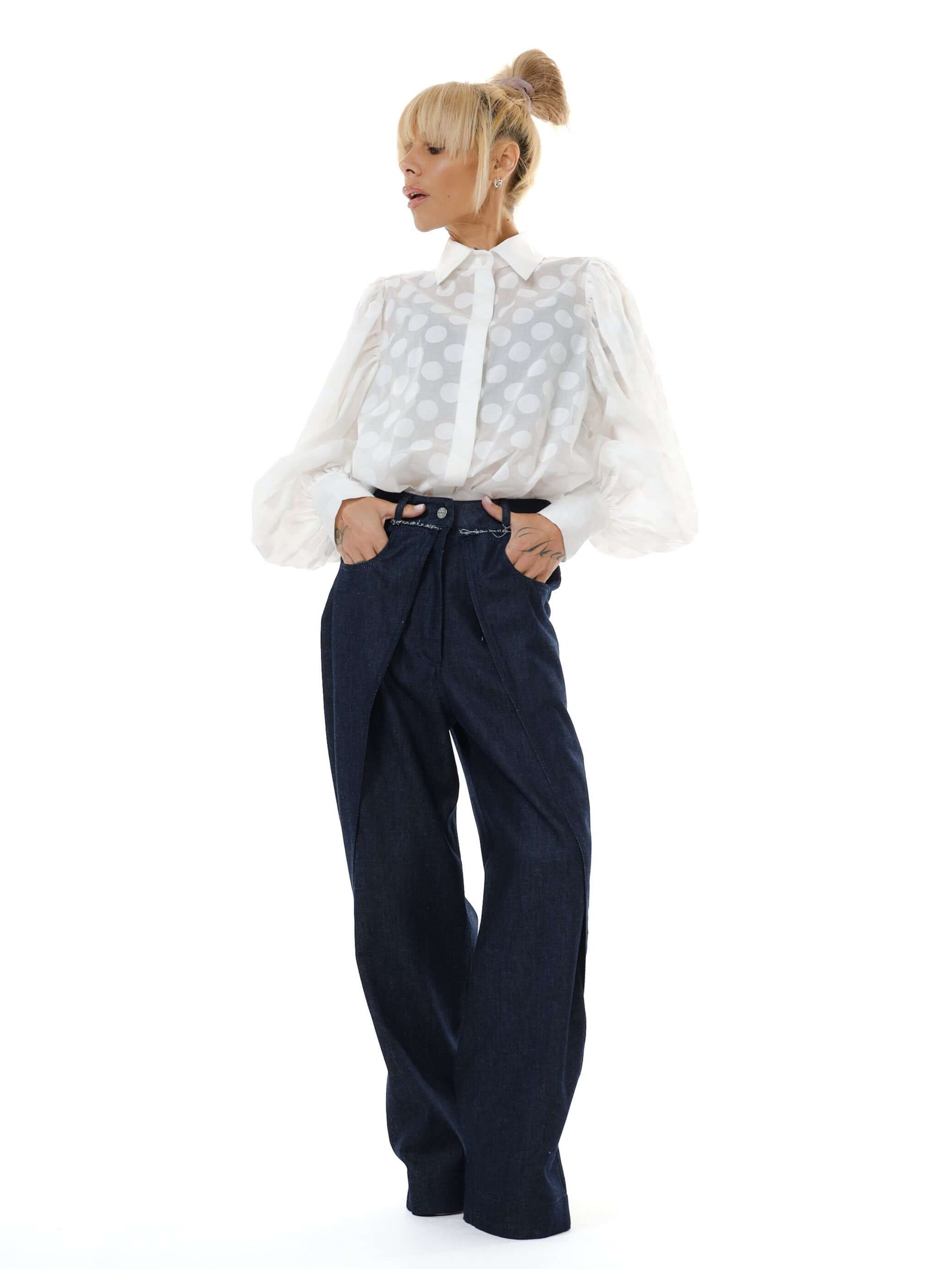 Denim Wide-Leg Jeans - Image 7