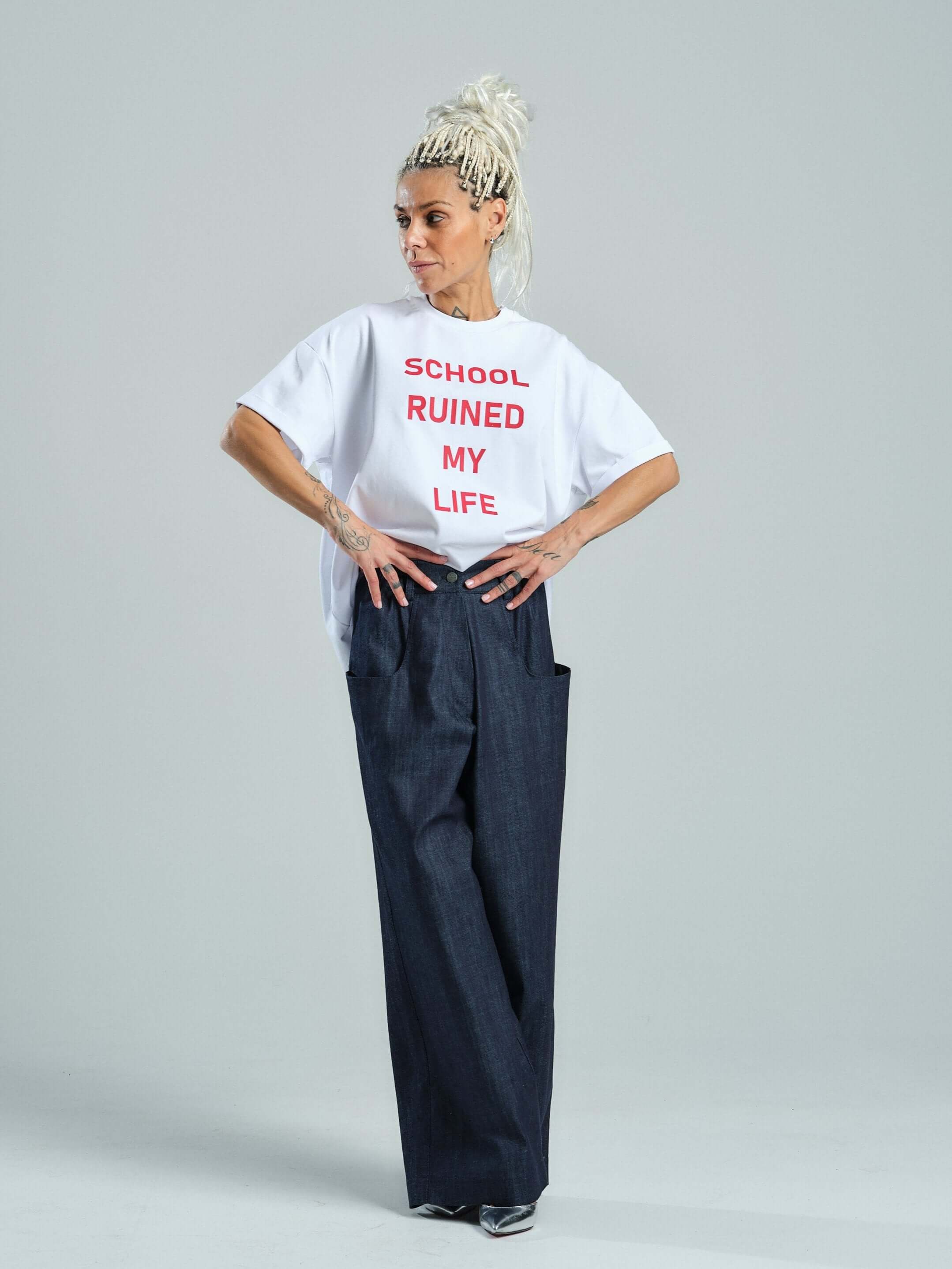 Wide-Leg Denim Pants - Image 4