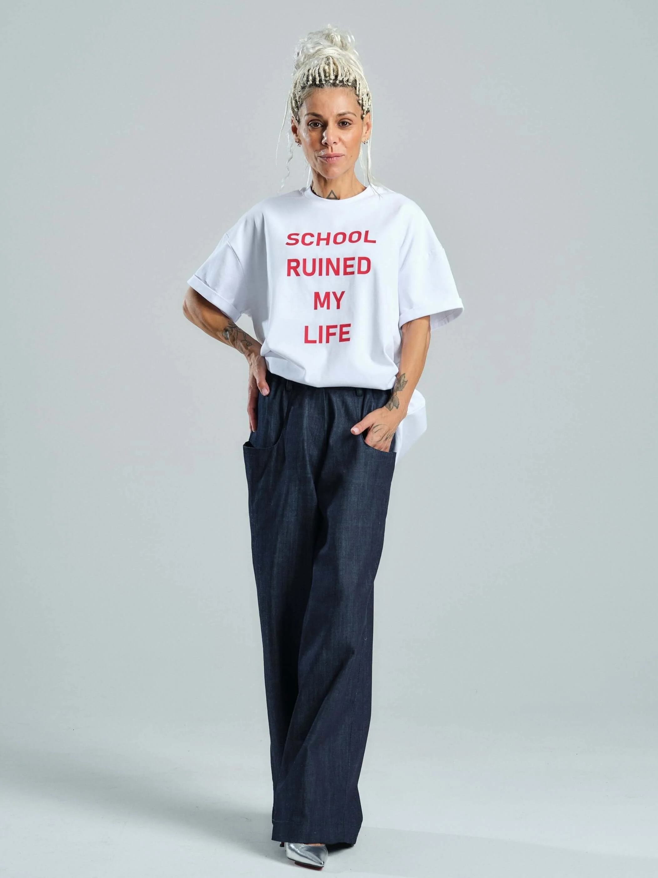 Wide-Leg Denim Pants - Image 5