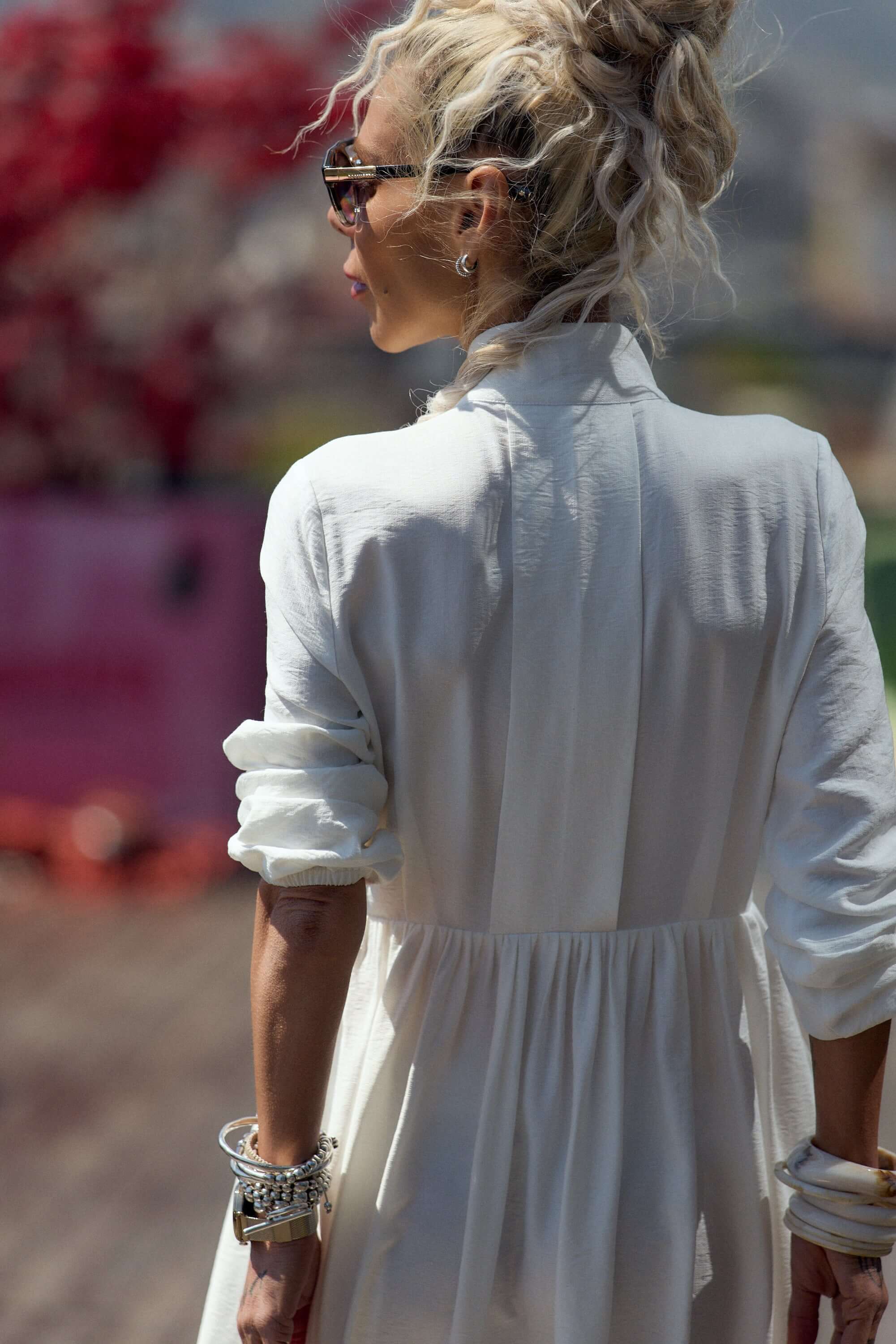 Flowing White Maxi Dress - Image 3