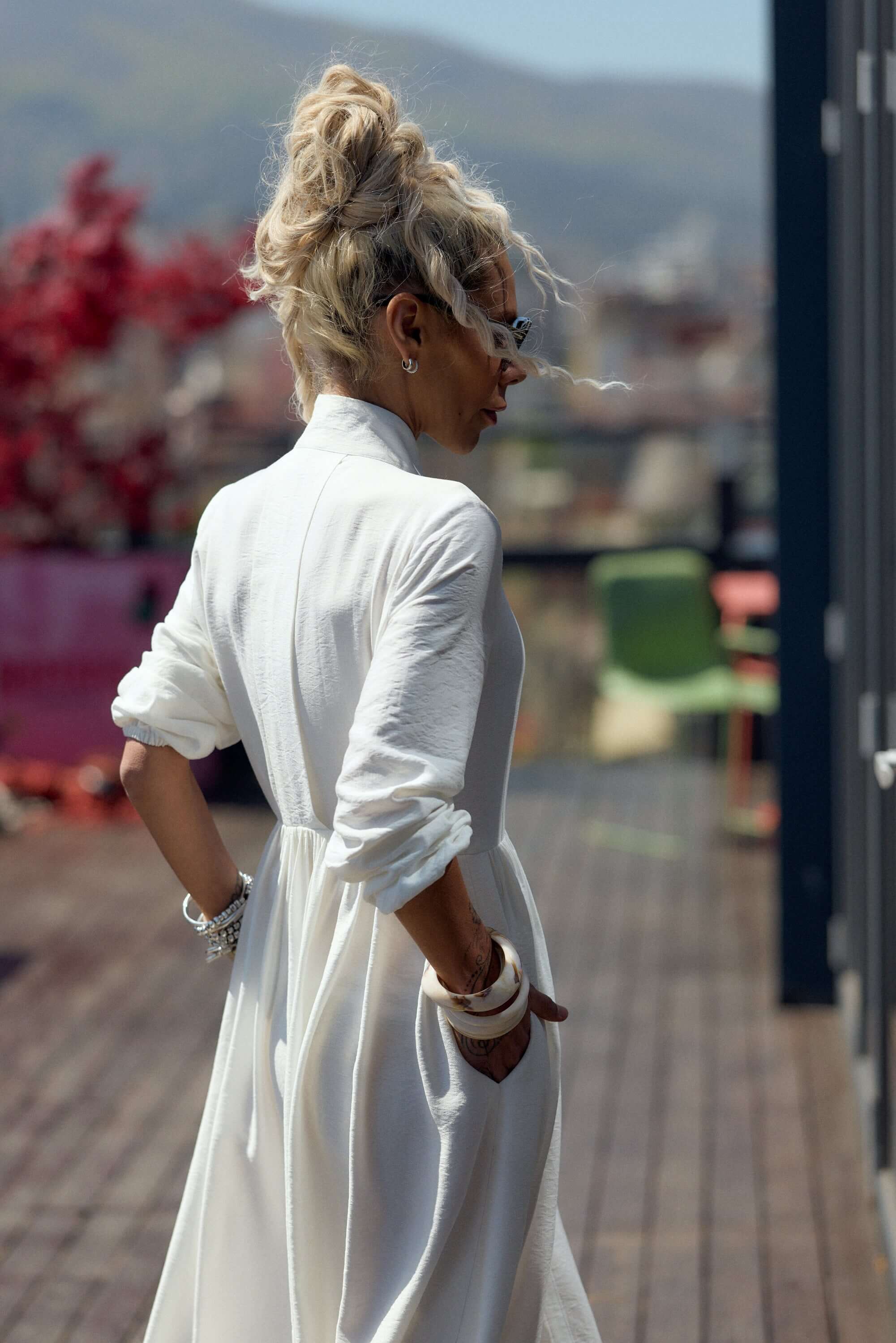 Flowing White Maxi Dress - Image 9