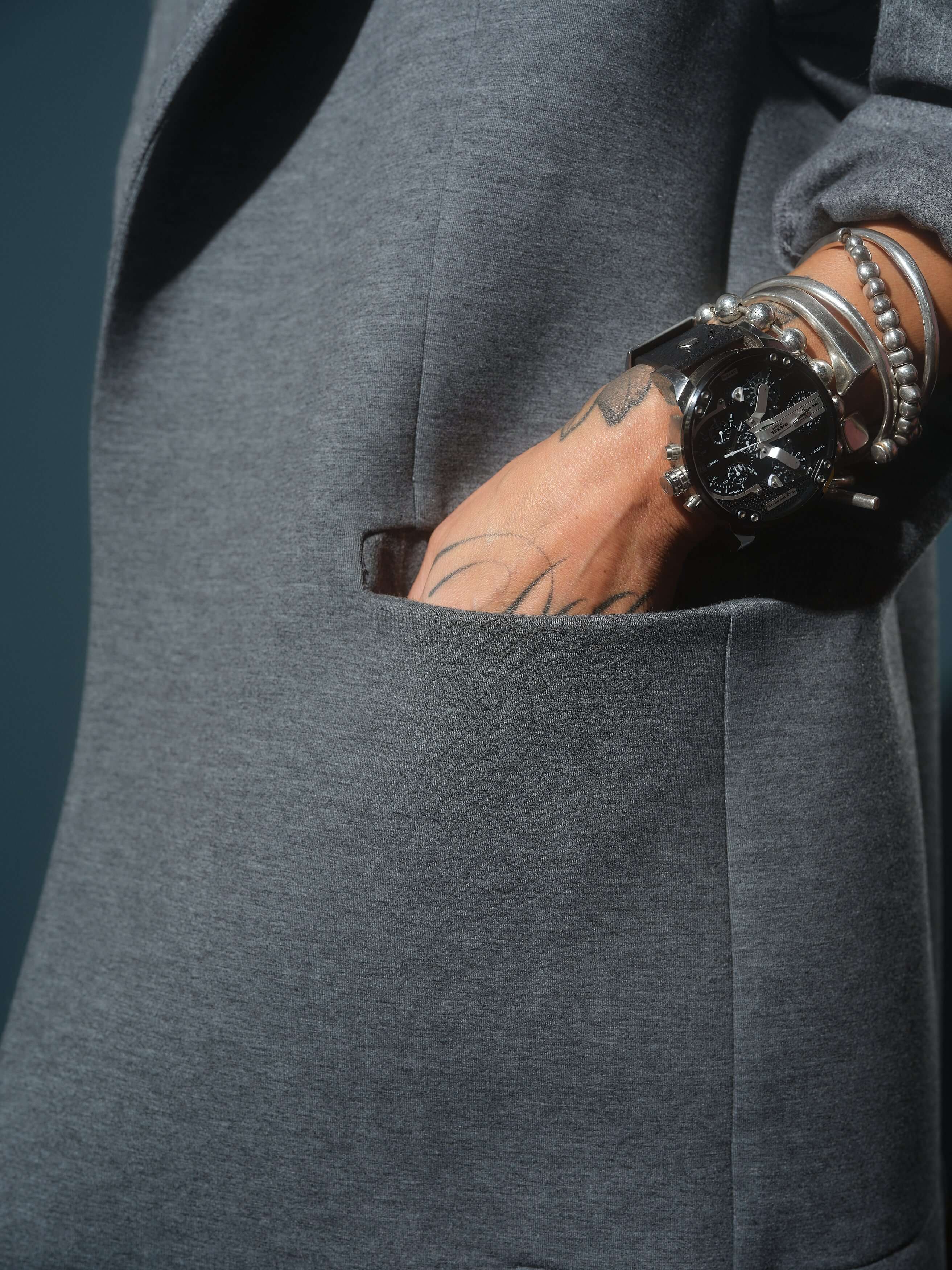 Gray Oversized Blazer - Image 7
