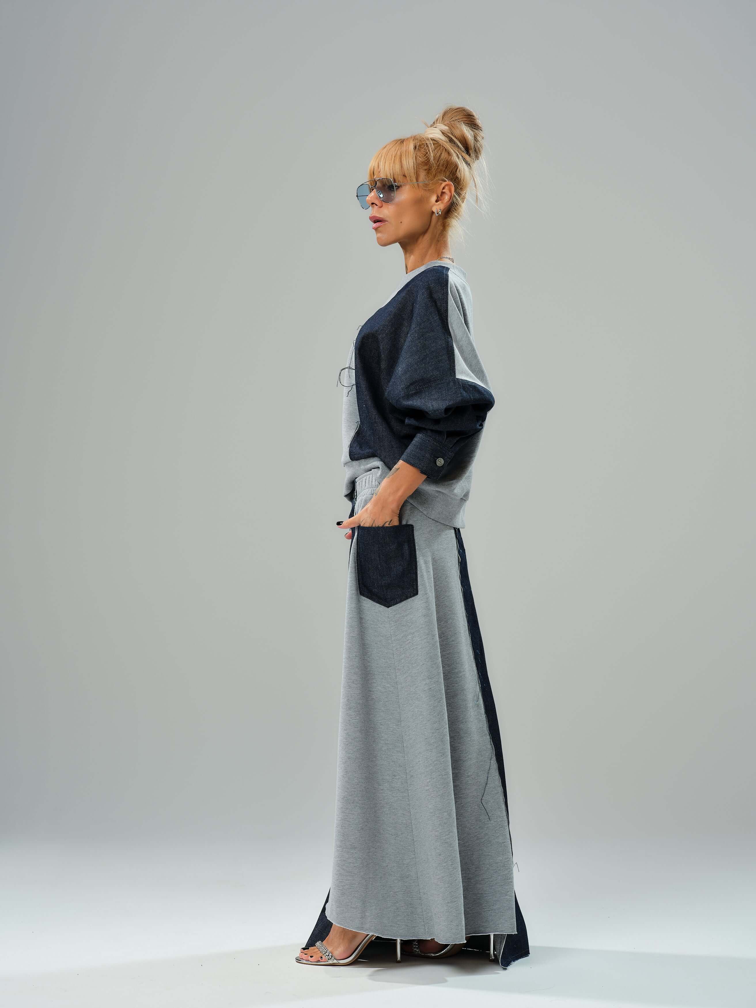 Grey and Denim Co-Ord Set - Image 11
