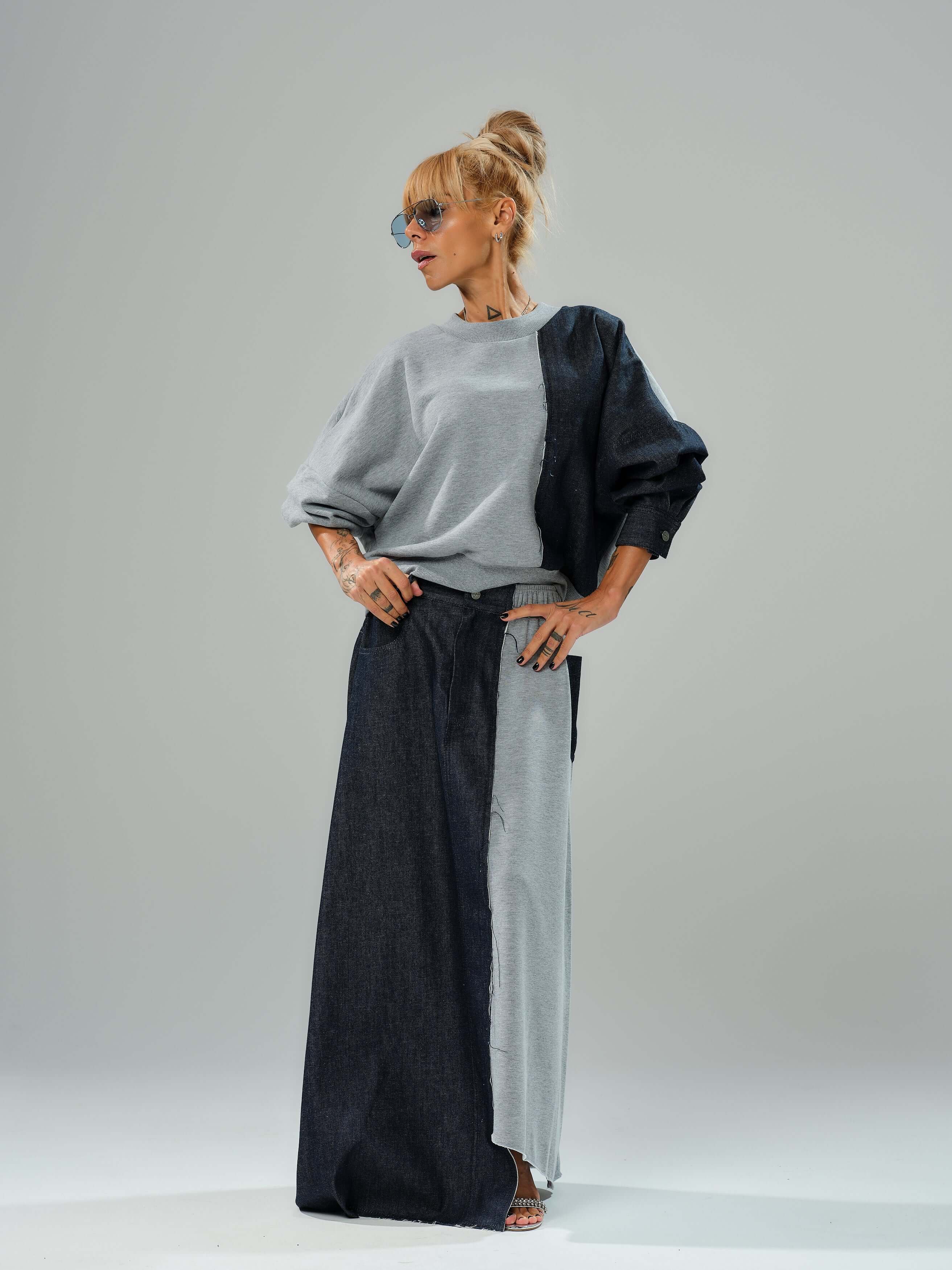 Grey and Denim Co-Ord Set - Image 13