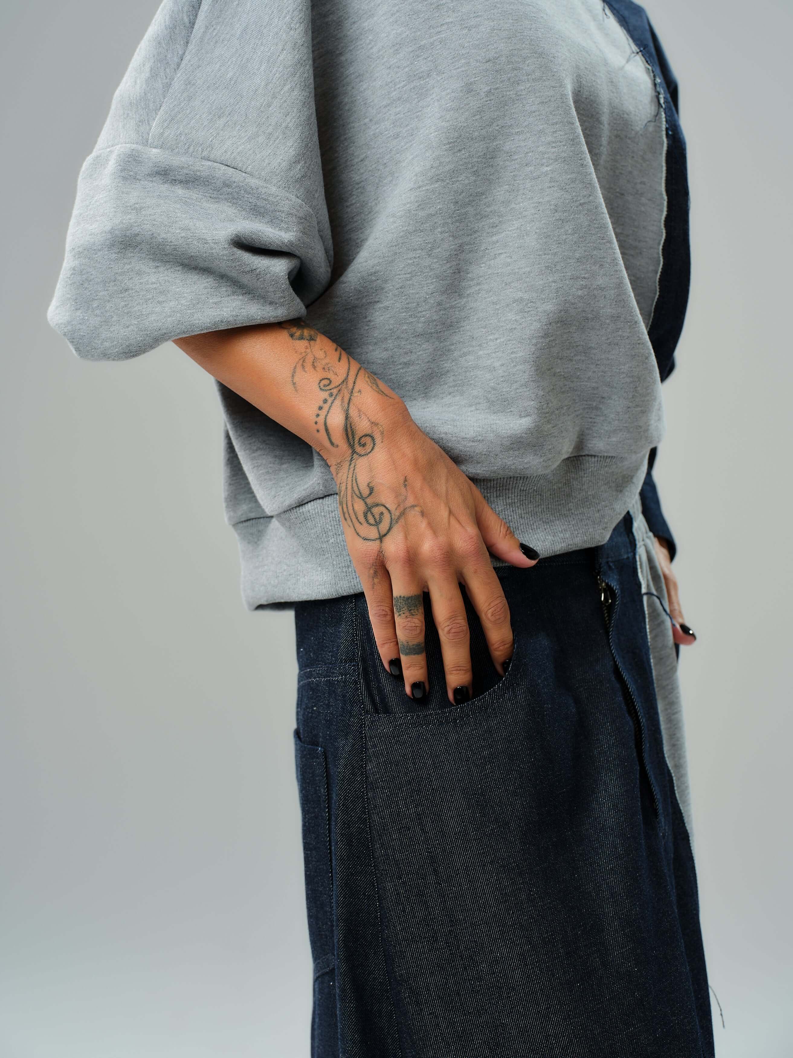 Grey and Denim Co-Ord Set - Image 7