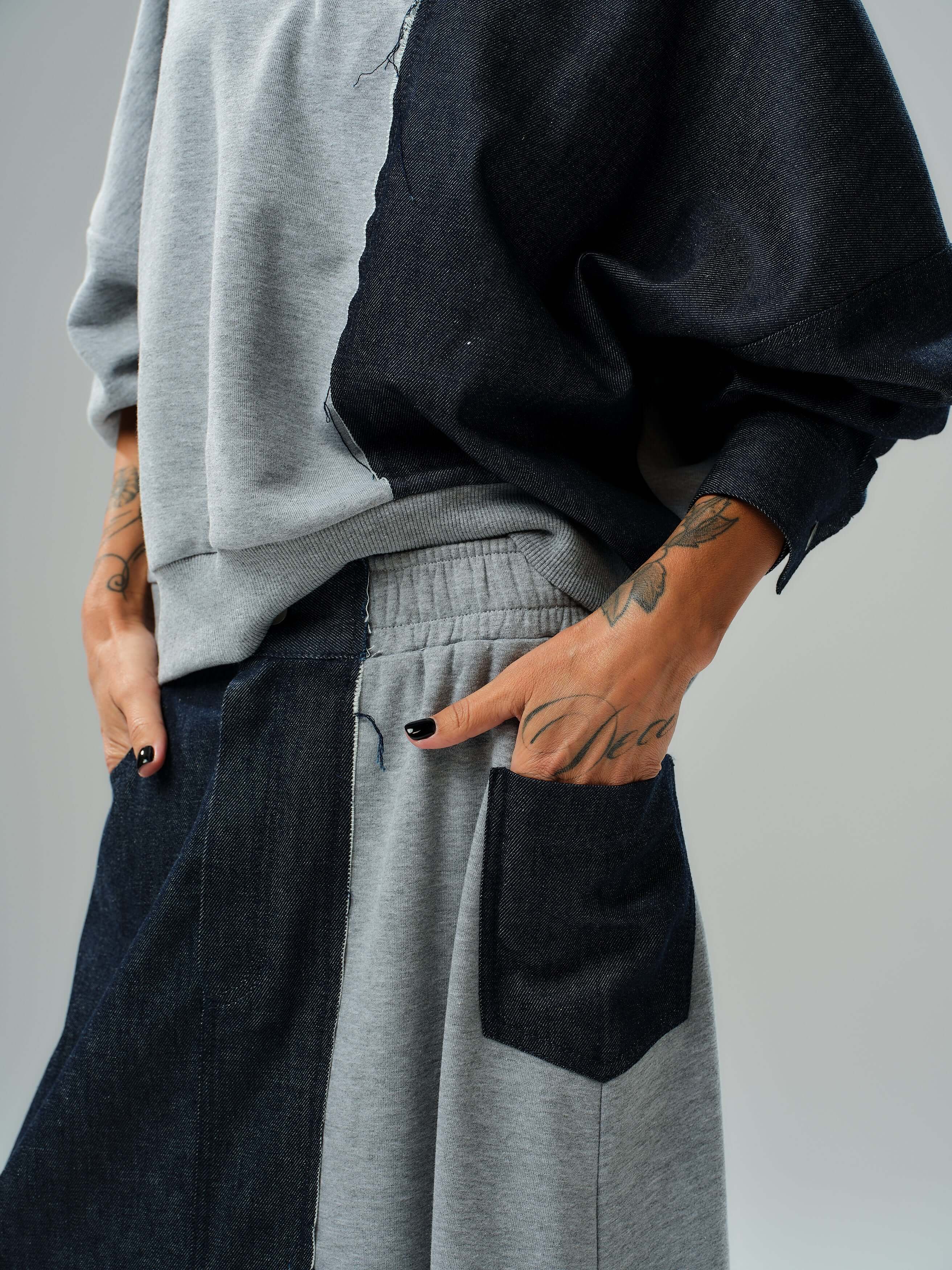 Grey and Denim Co-Ord Set - Image 9