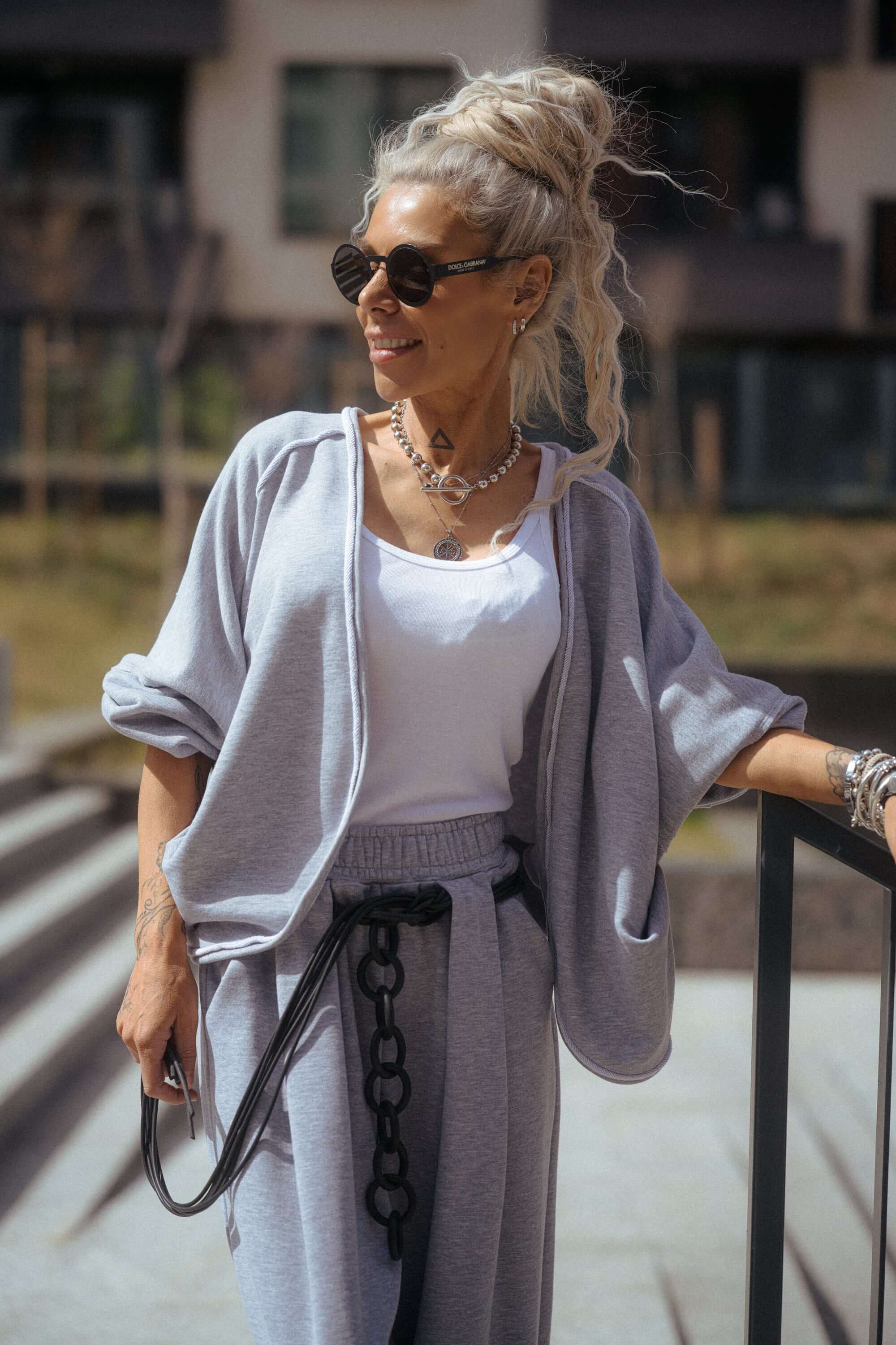 Grey Relaxed Lounge Set - Image 11