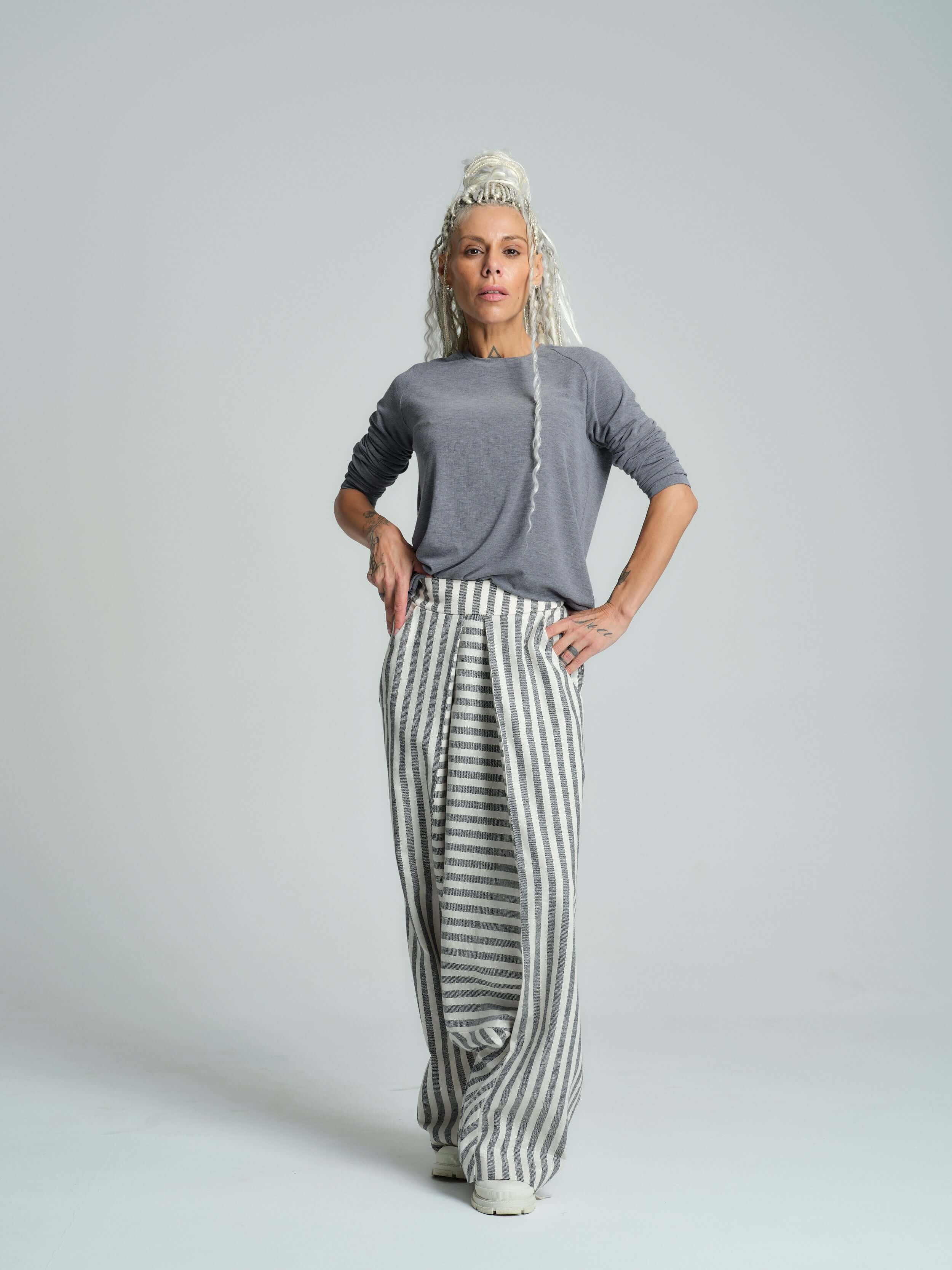 Long-Sleeved Cotton-Blend Top - Image 2