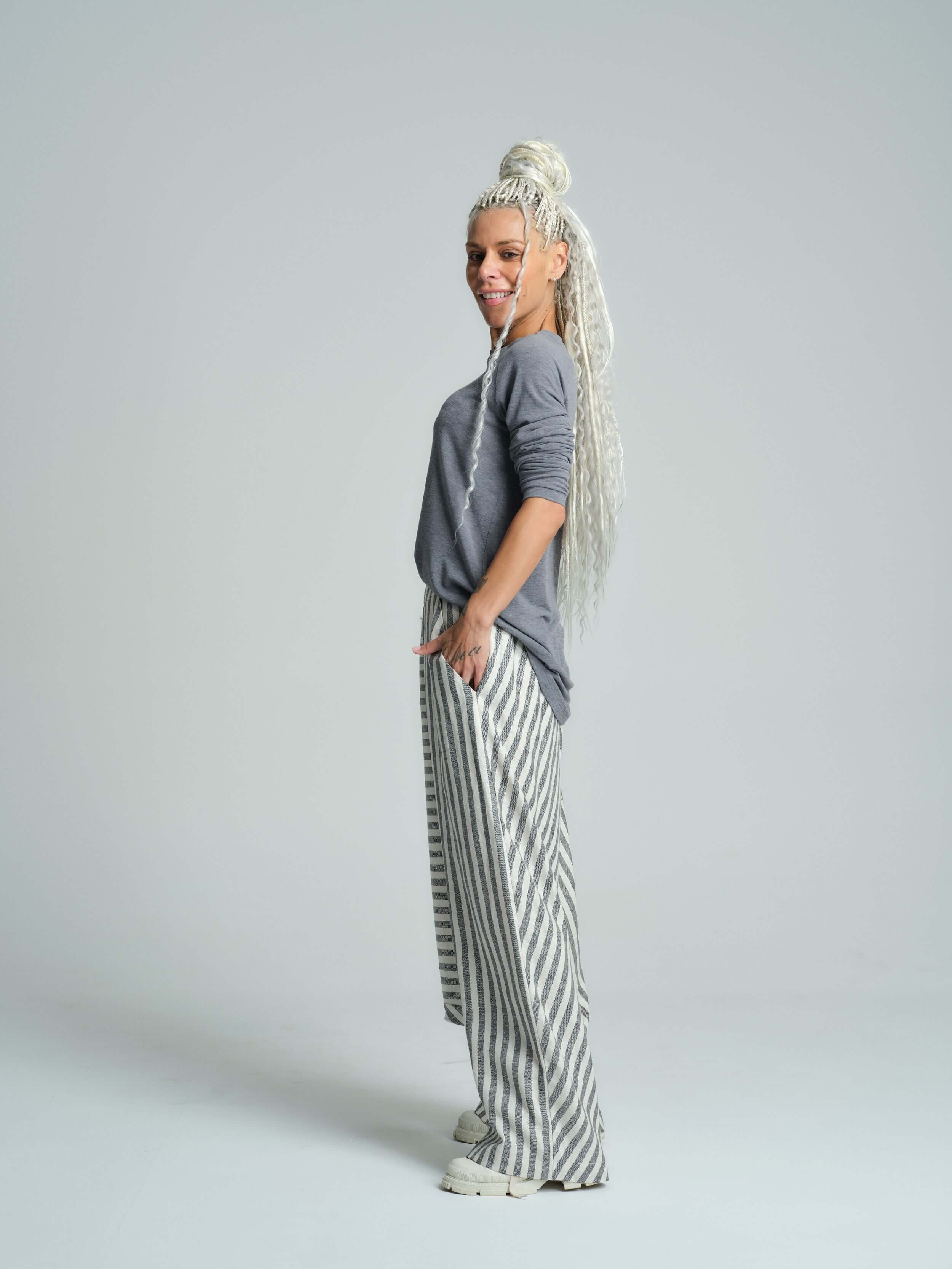 Long-Sleeved Cotton-Blend Top - Image 5