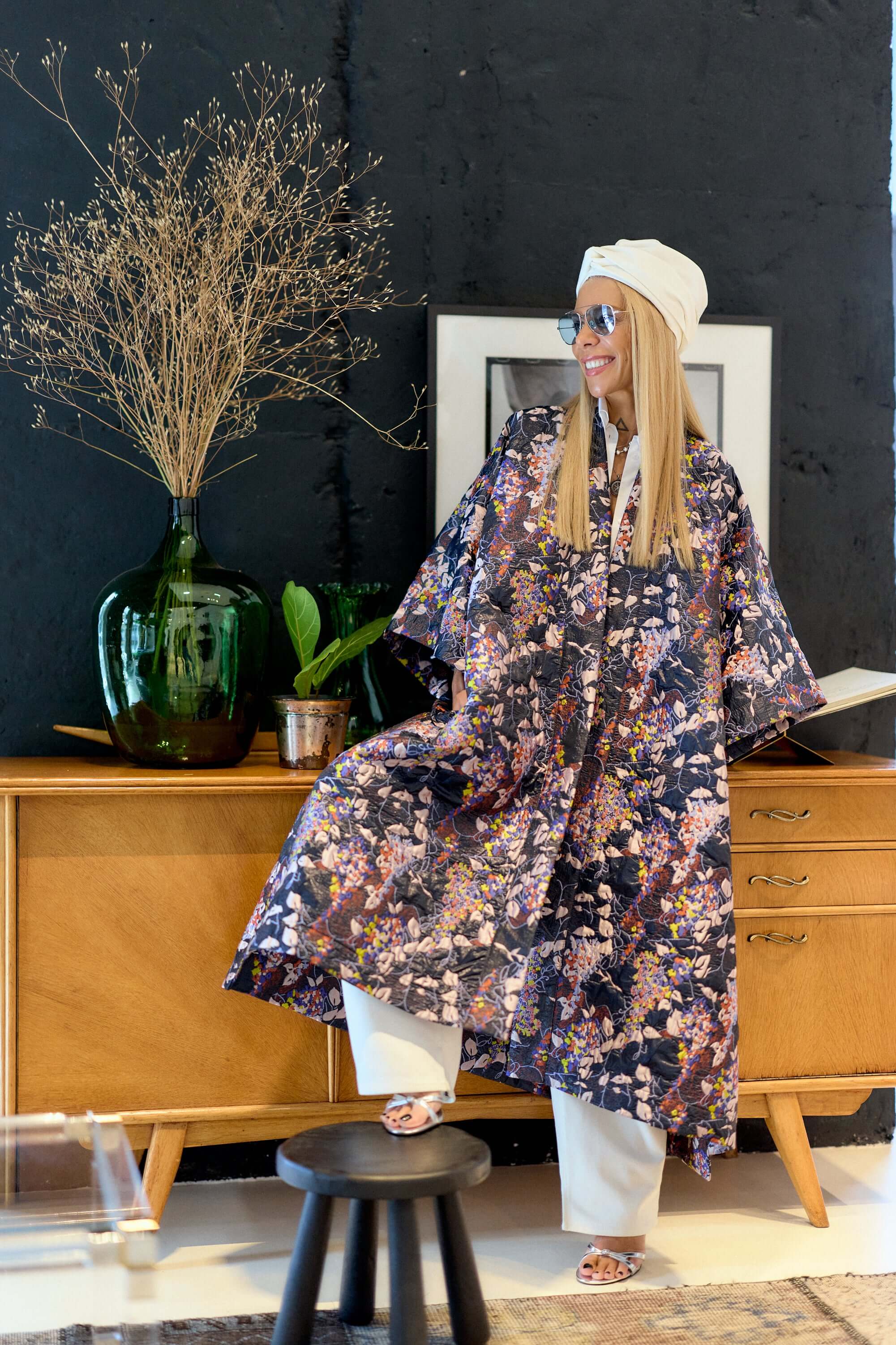 Oversized Floral Kimono Coat