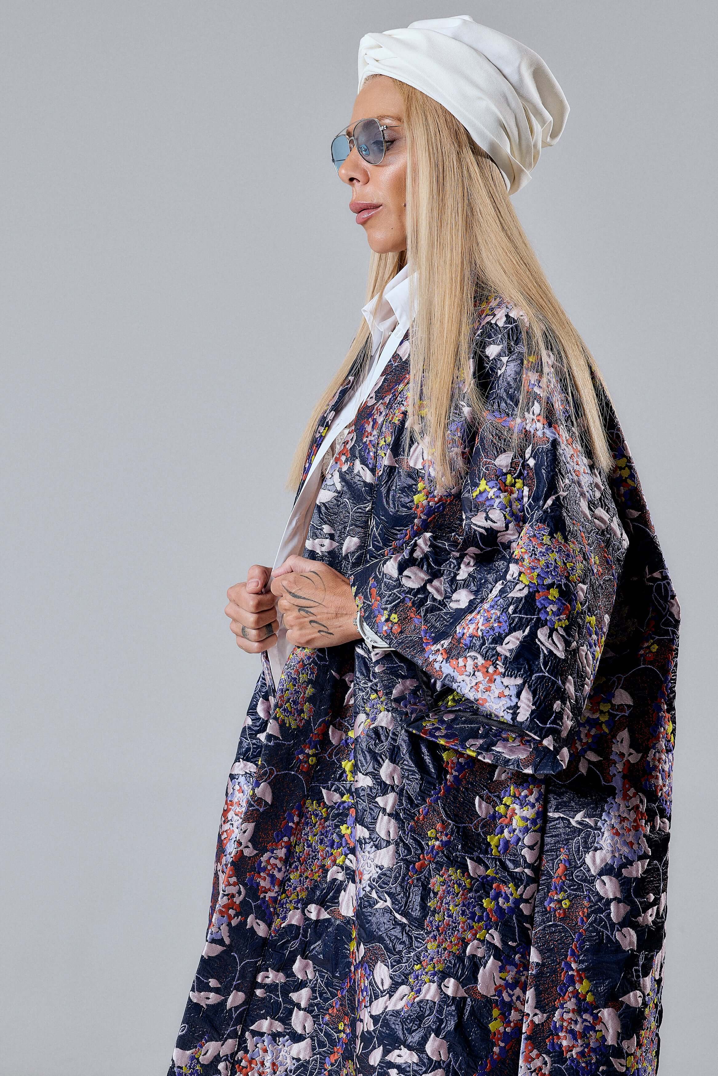 Oversized Floral Kimono Coat - Image 4
