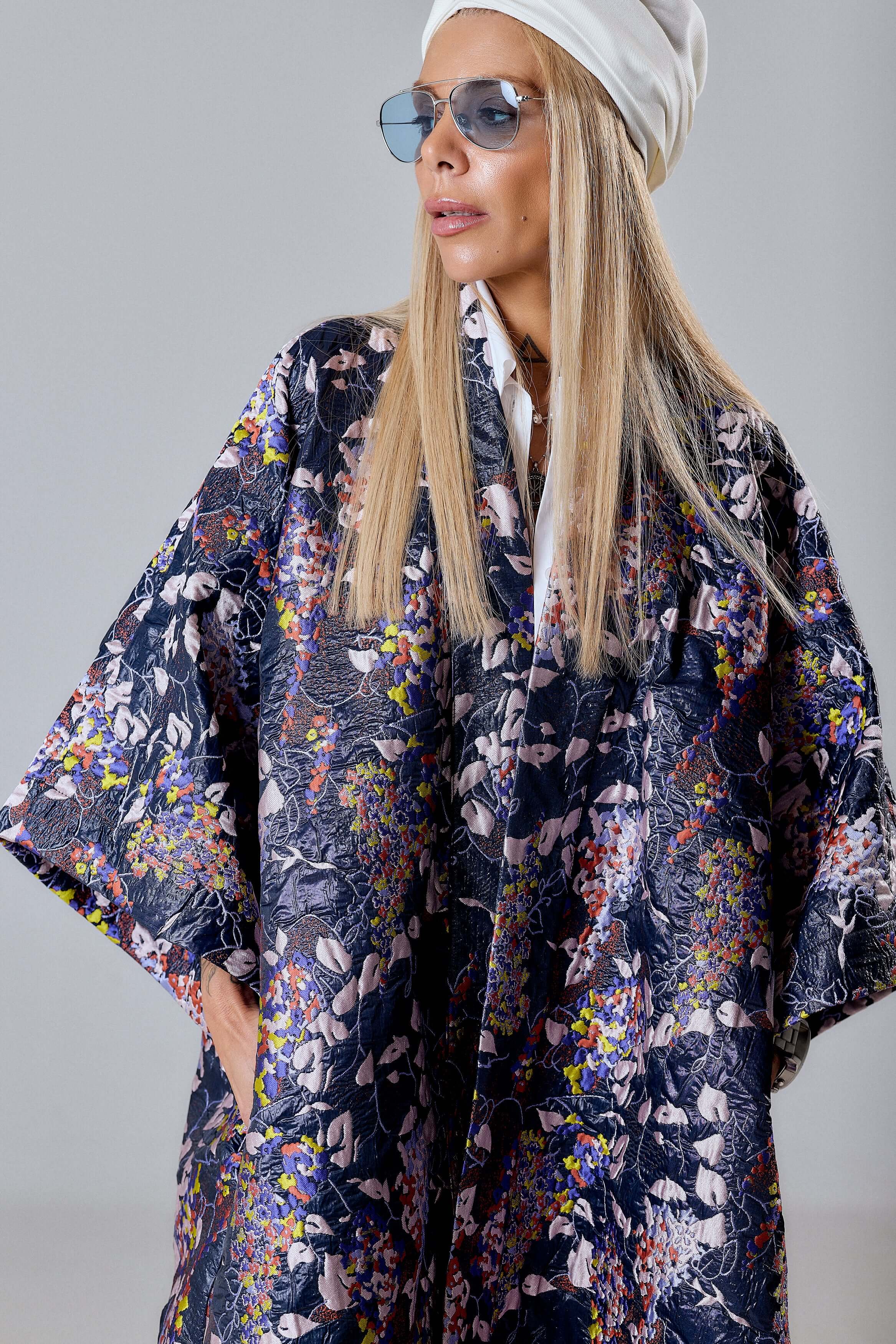 Oversized Floral Kimono Coat - Image 6
