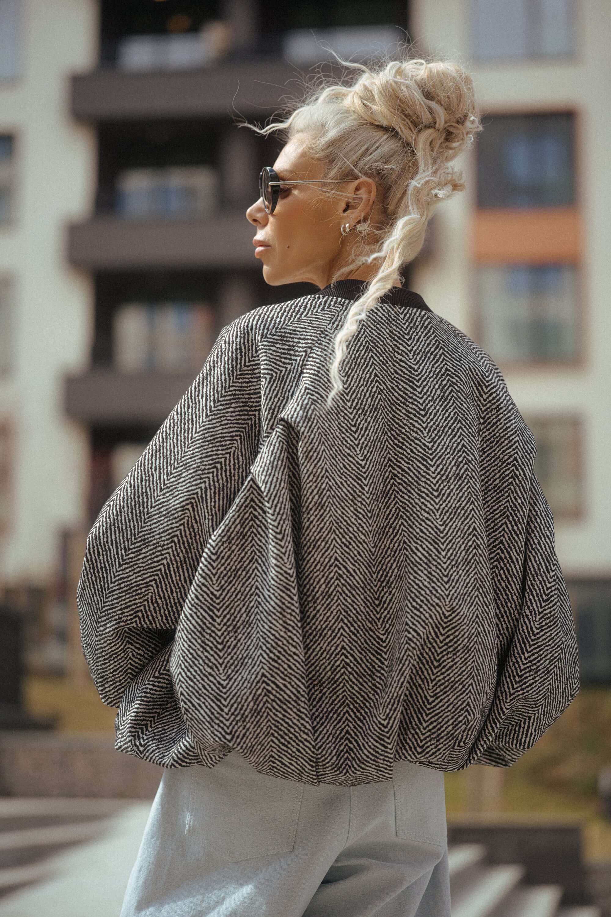 Oversized Textured Jacket - Image 2