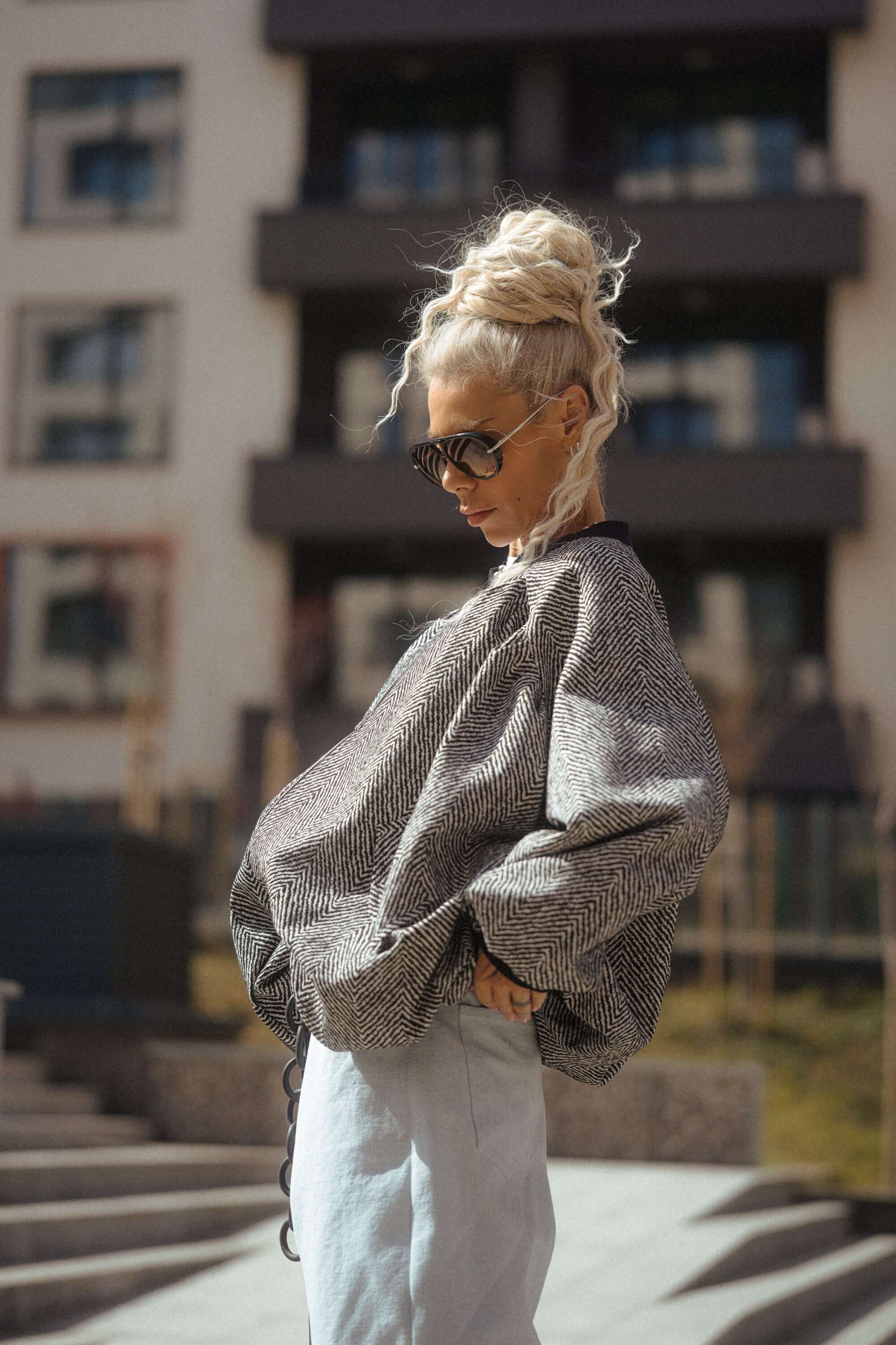 Oversized Textured Jacket - Image 5