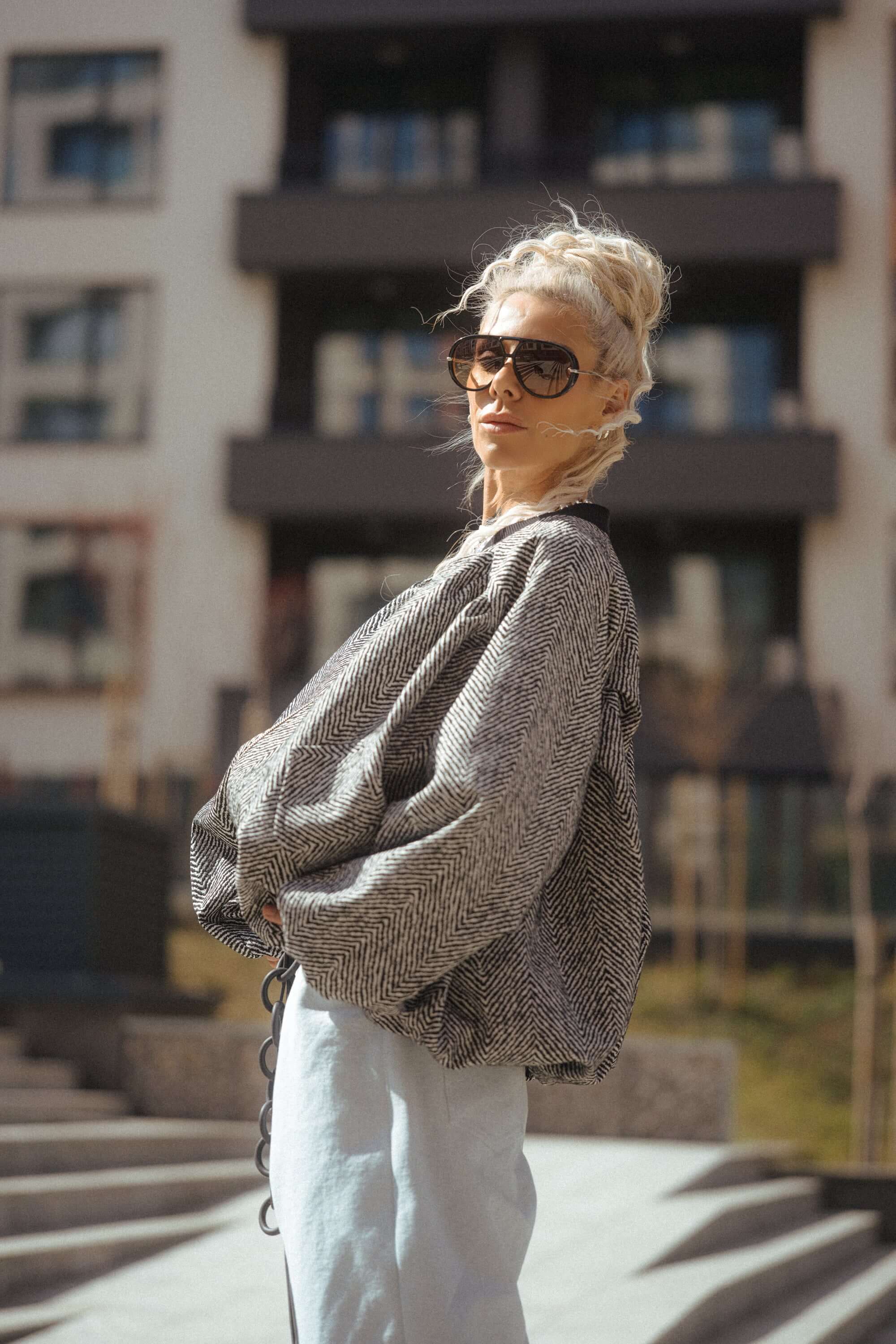 Oversized Textured Jacket - Image 6