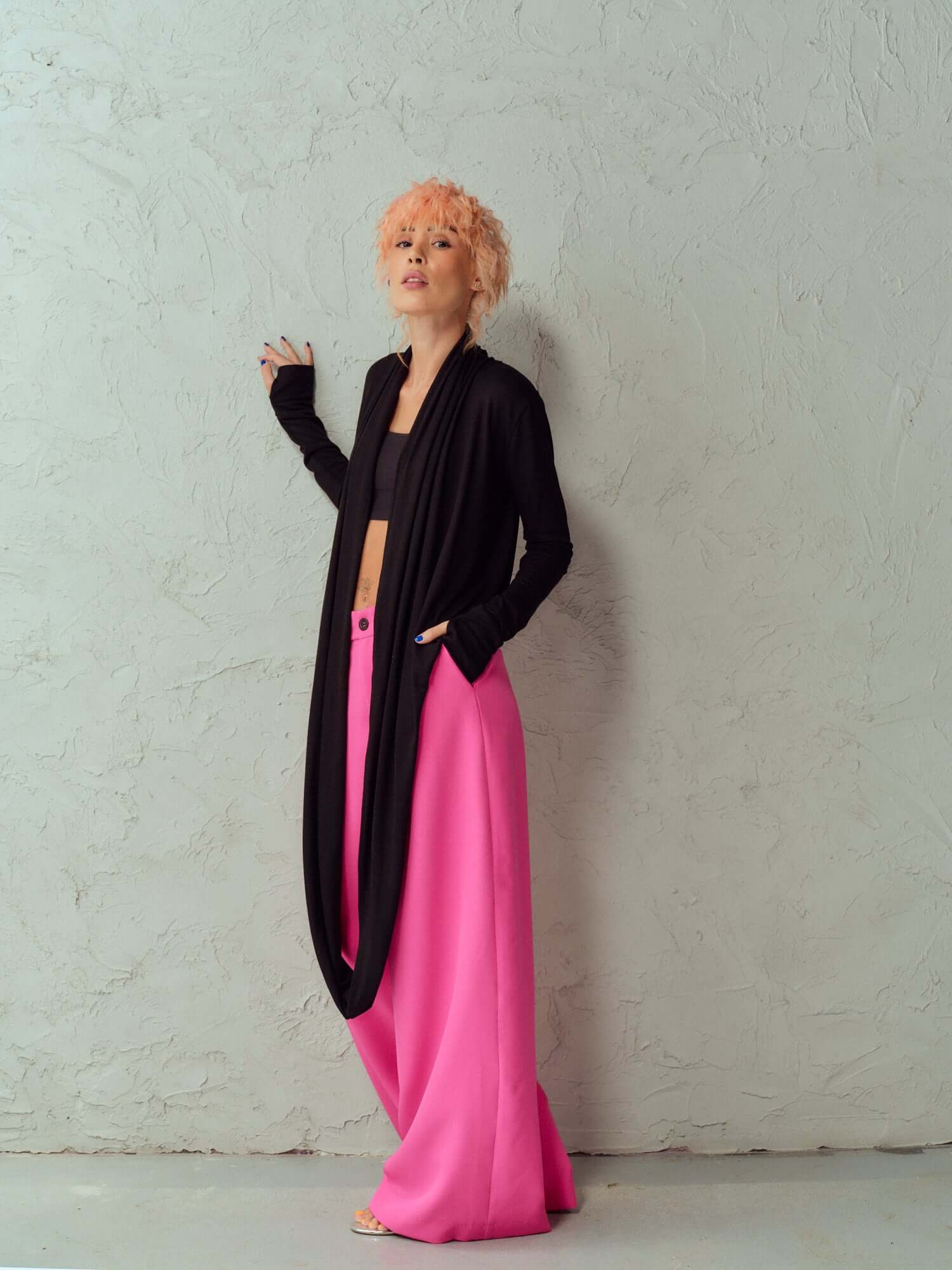 Pink Mid-Rise Wide-Leg Pants - Image 2